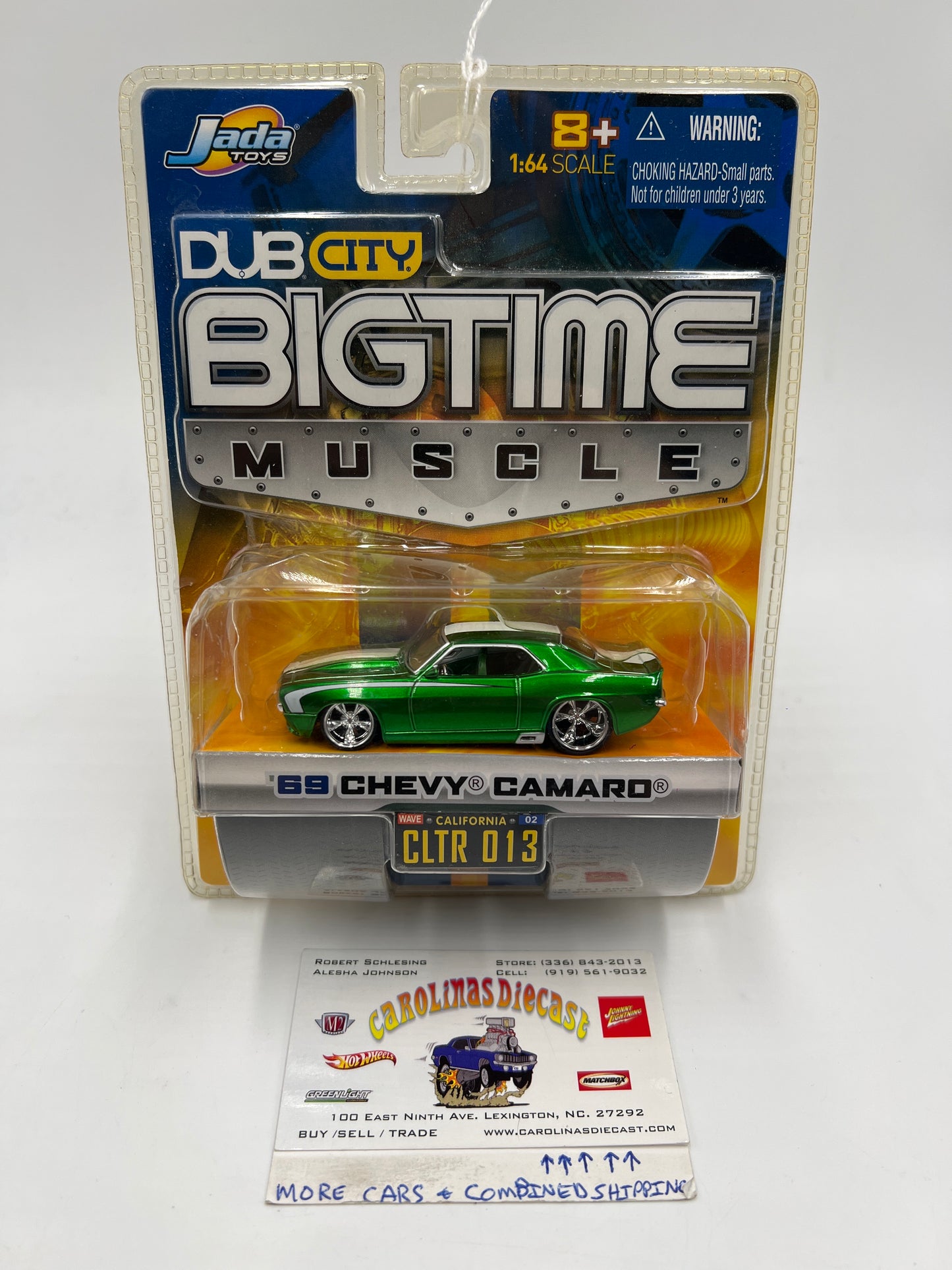 Jada Dub City Big Time Muscle #13 69 Chevy Camaro Green 184D