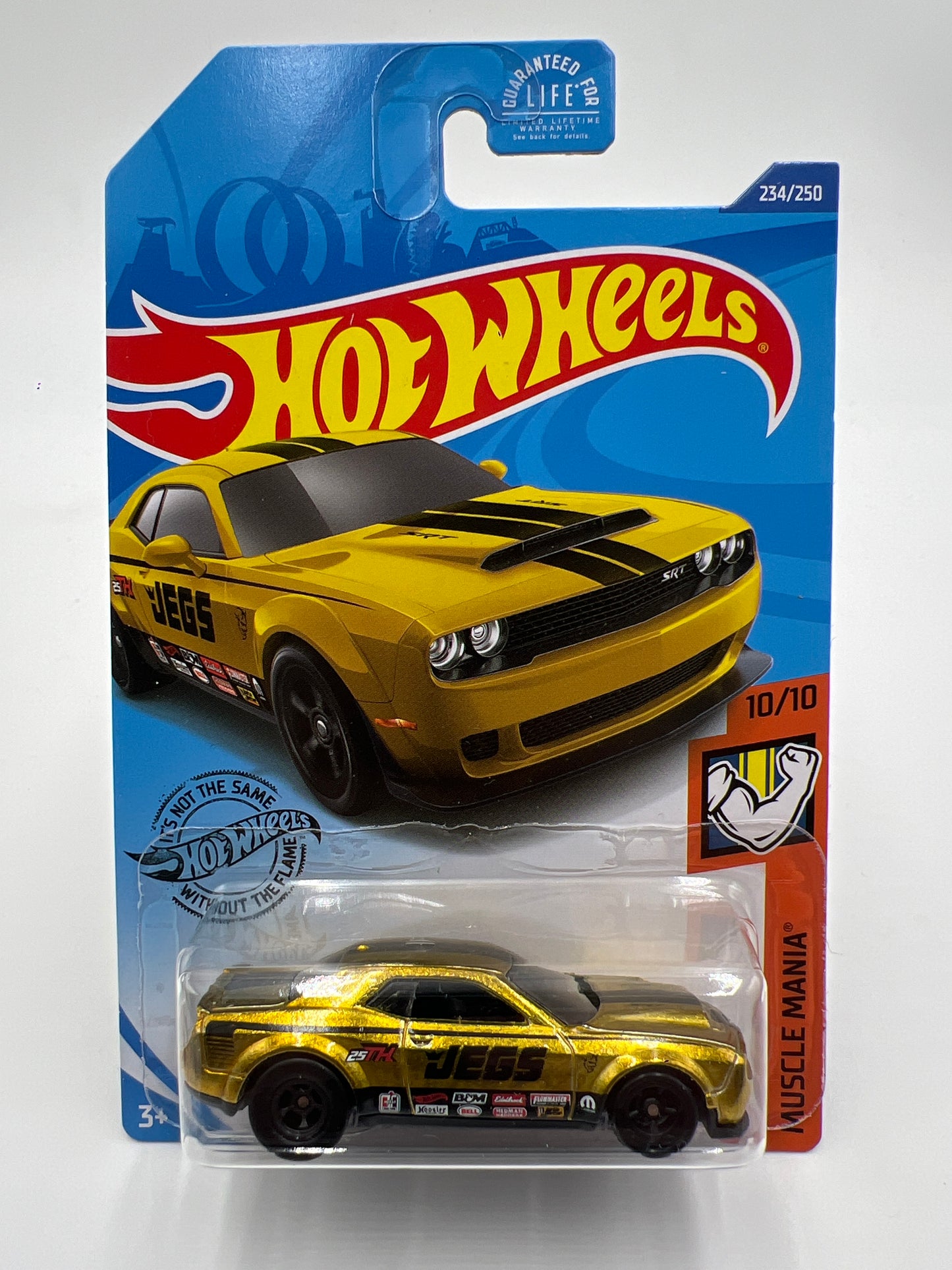 2020 Hot Wheels Super Treasure Hunt #234 18 Dodge Challenger SRT Demon Gold JEGS W/ Protector