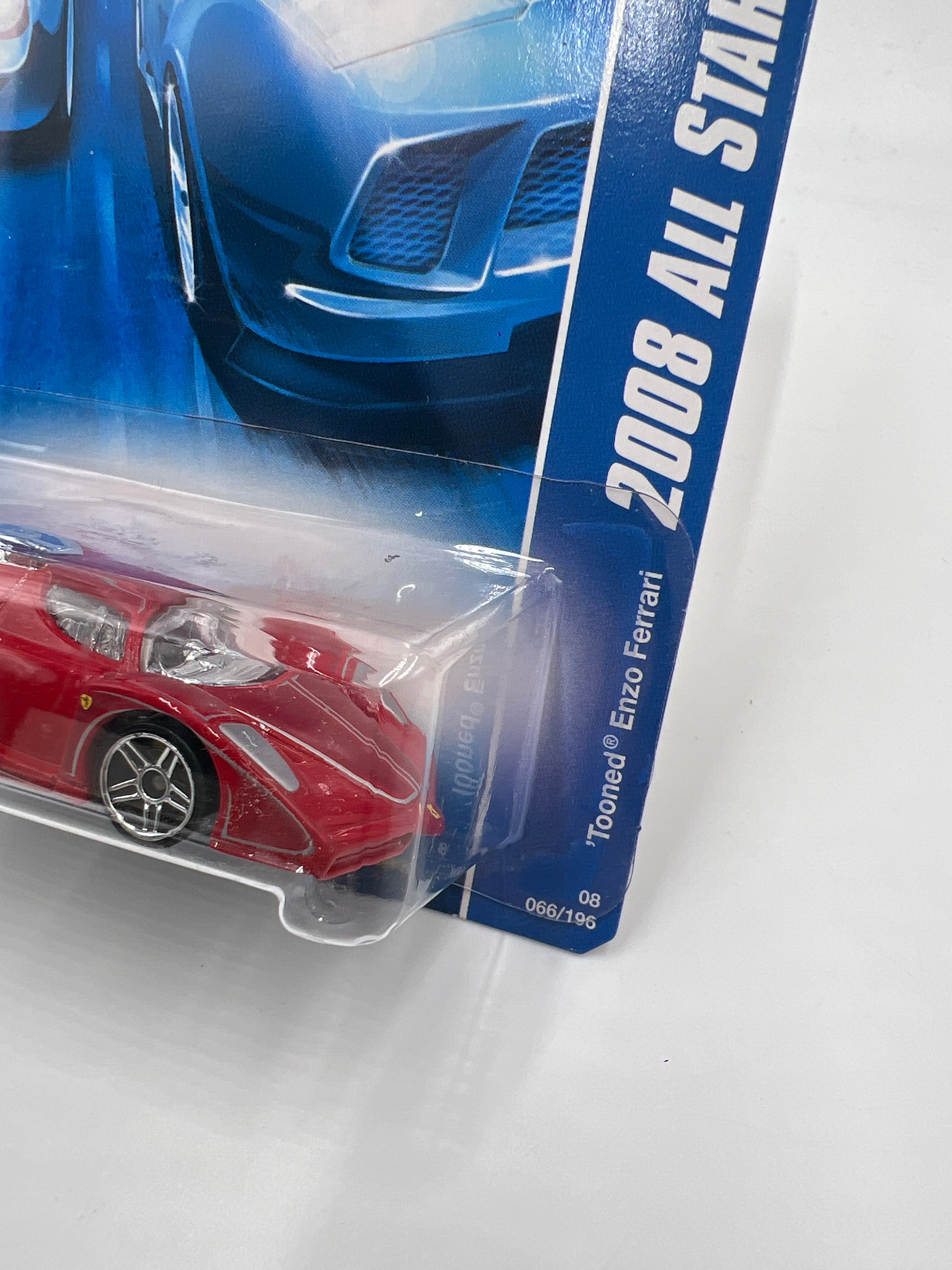 2008 Hot Wheels All Stars #66 Tooned Enzo Ferrari Red Card Not