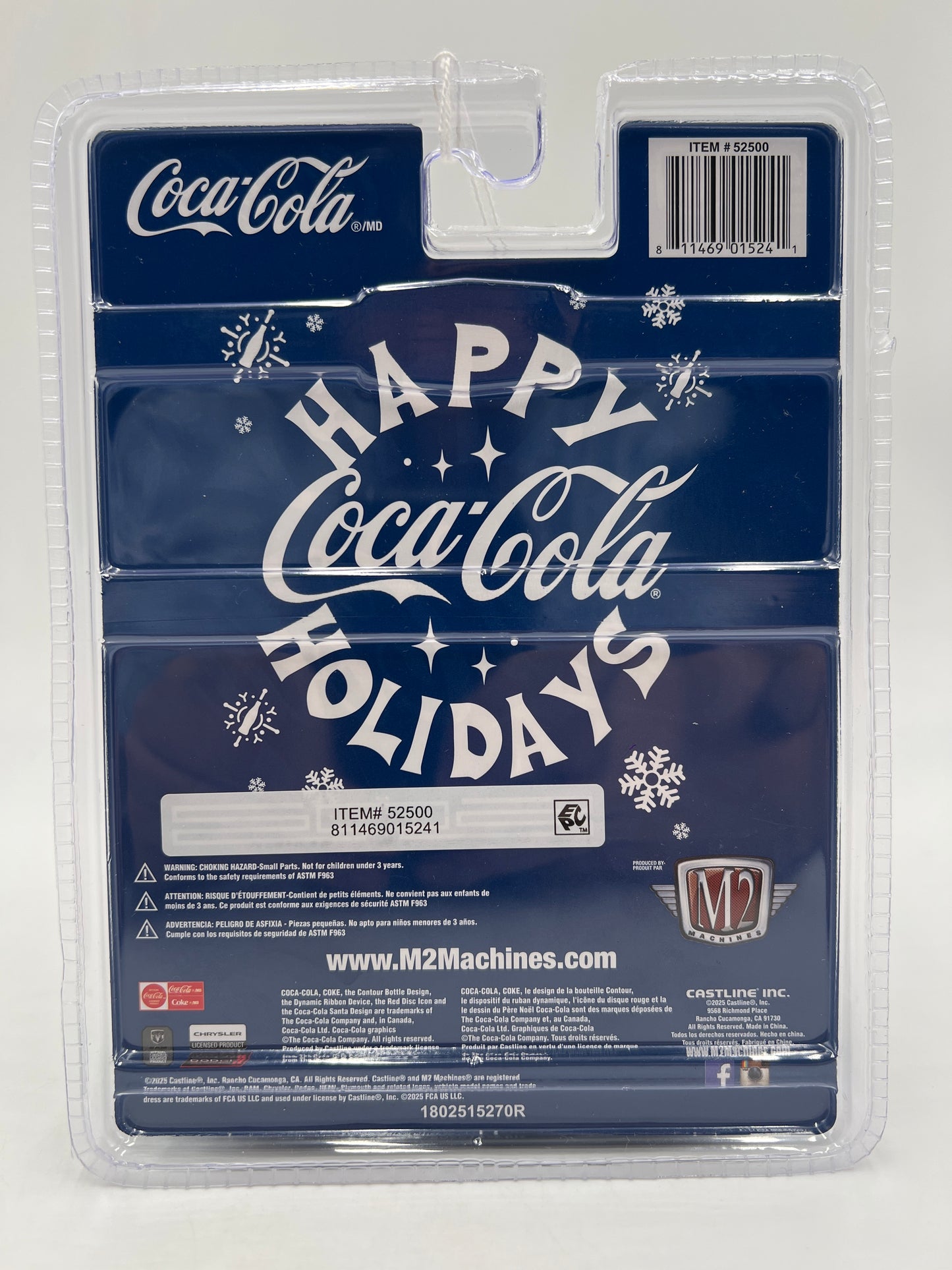 2025 M2 Machines Coca Cola Holidays CHASE 1969 Dodge Dart Swinger 340 Blue SK10