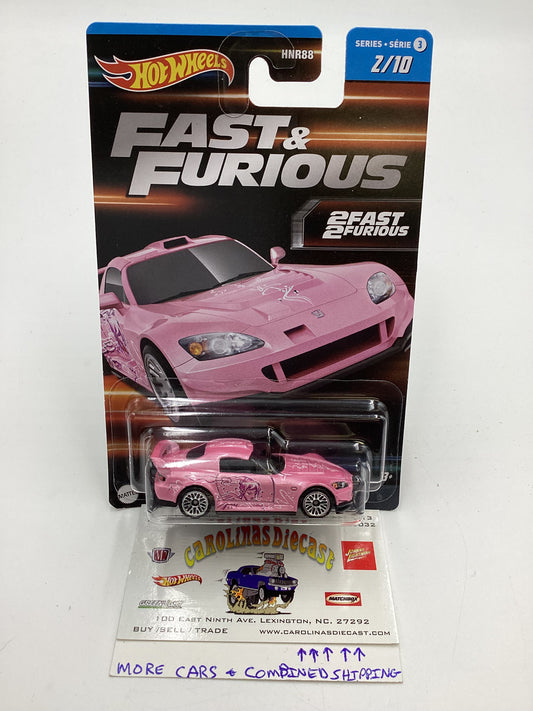 2023 Hot Wheels Fast and Furious Series 3  #2 Honda S2000 Pink W/ protector