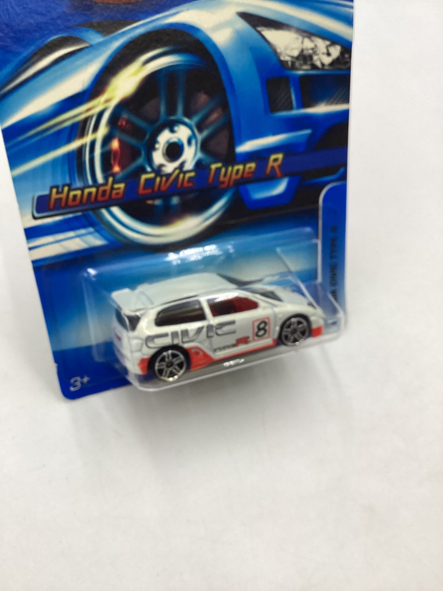 2006 Hot wheels #133 White Honda Civic Type R 78A