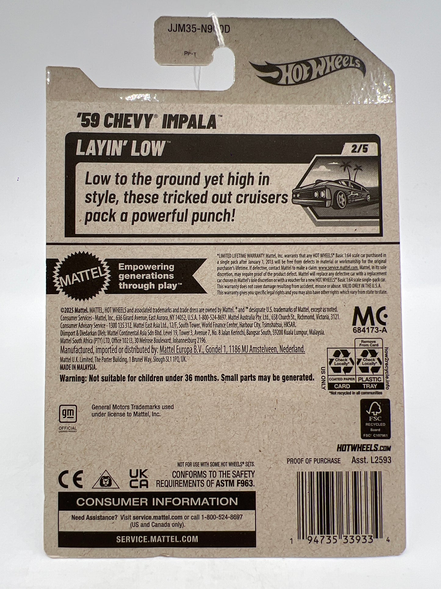 2026 Hot Wheels D Case Walmart Exclusive Zamac 4 #44 59 Chevy Impala