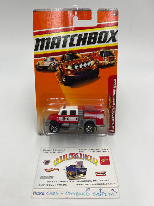 Matchbox Emergency Response #52 International Brushfire Truck Red 216J