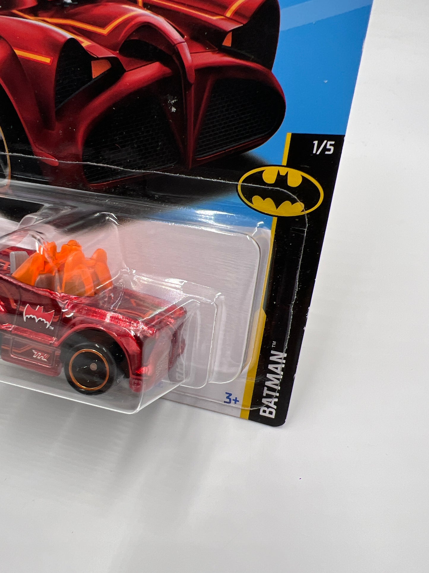 2023 Hot Wheels Super Treasure Hunt #3 Classic TV Series Batmobile Red W/Protector