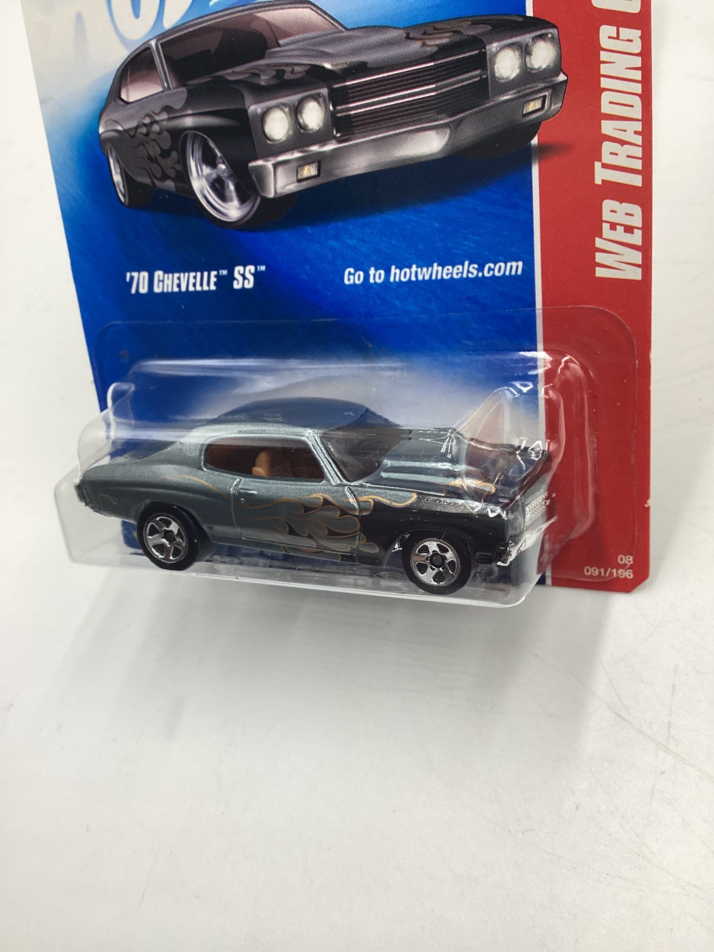 2008 Hot Wheels Web Trading Cars #91 70 Chevelle SS Gray 10B