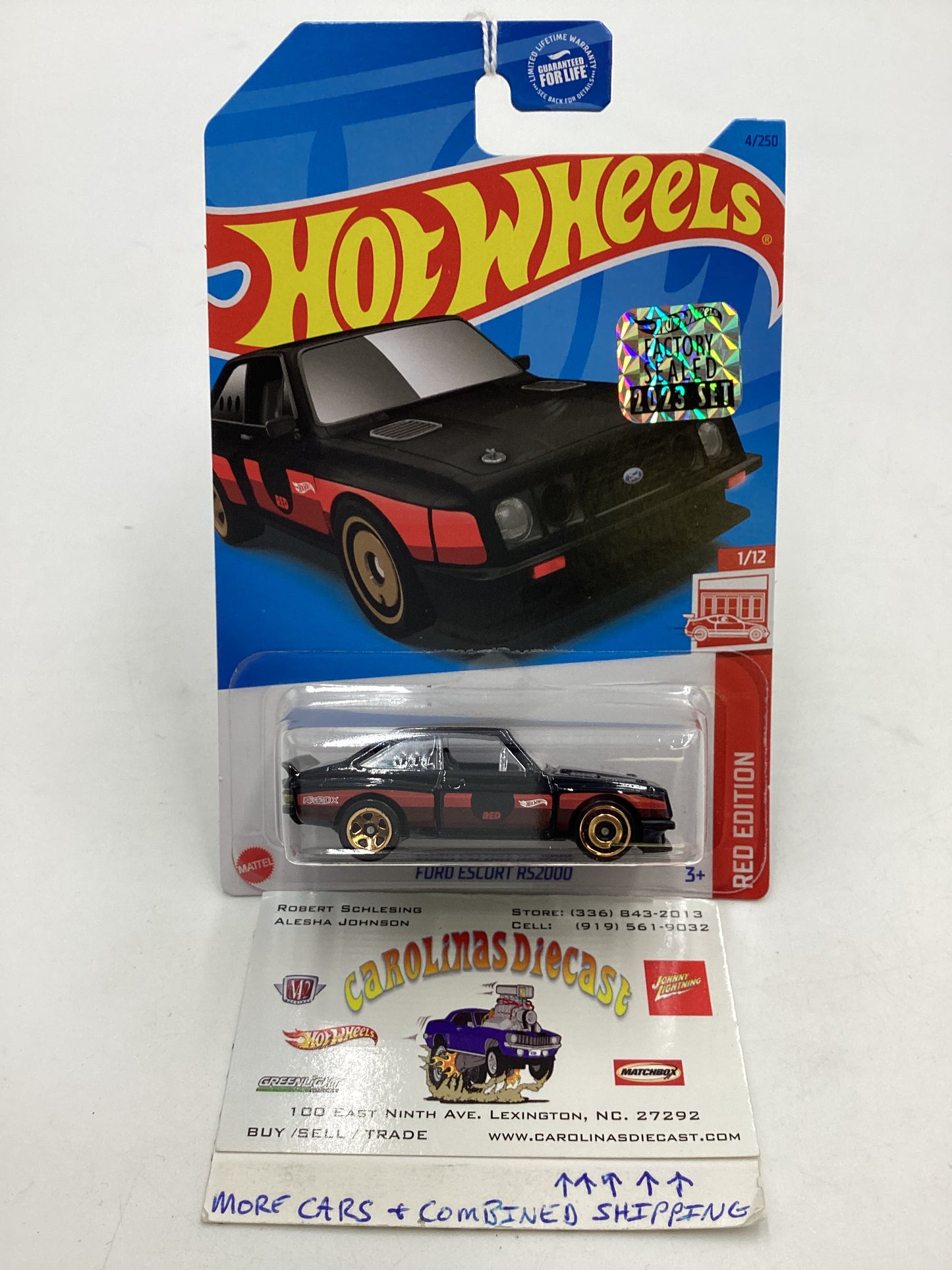 2023 Hot wheels Red edition Factory sealed Ford Escort RS2000 #4 150E