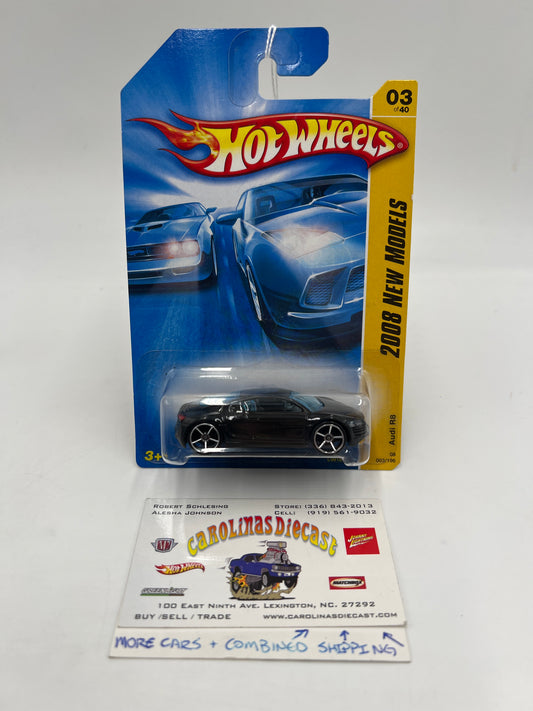 2008 Hot Wheels New Models #3 Audi R8 Black 106C