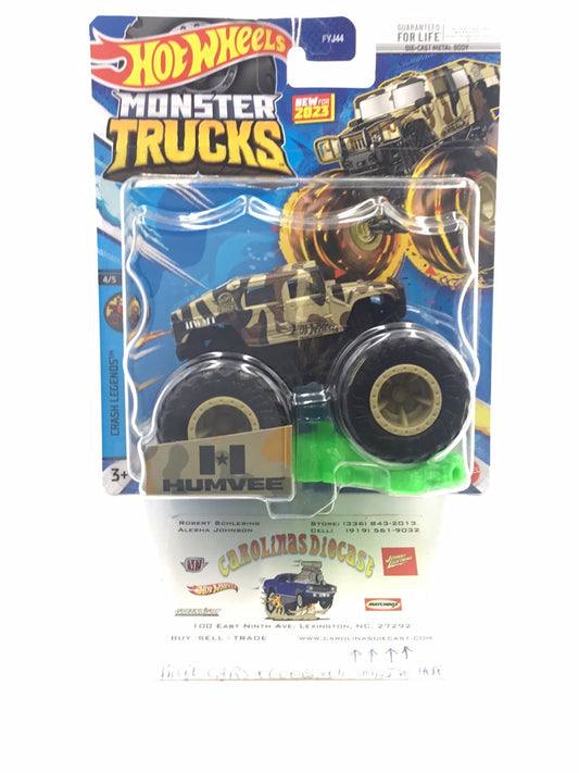 2023 Hot wheels Monster Trucks Humvee 4/5 133E