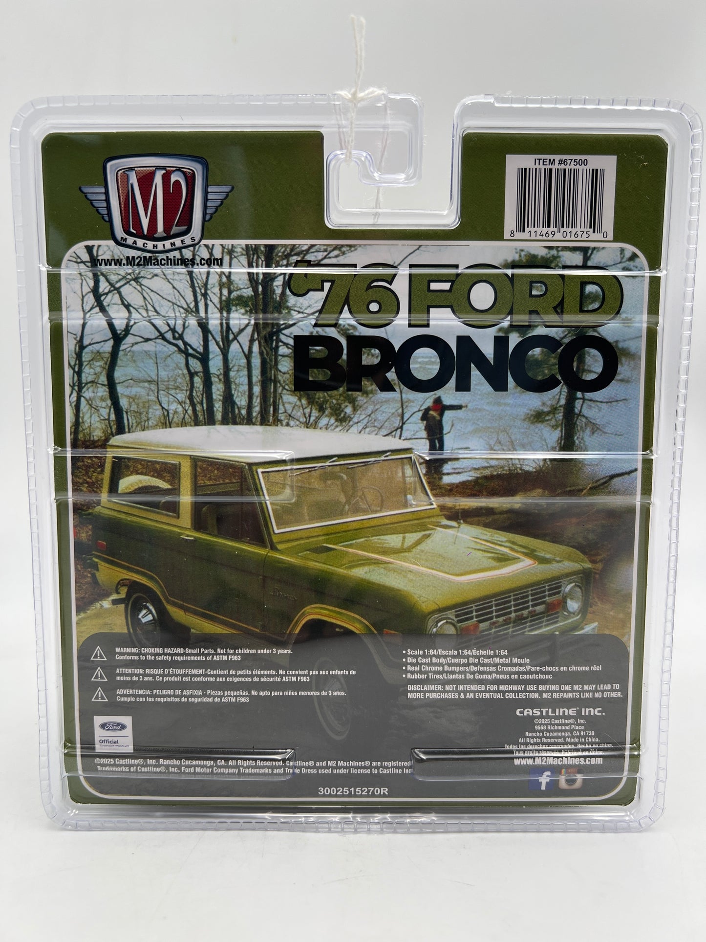 M2 Machines Diorama R20 1976 Ford Bronco Green
