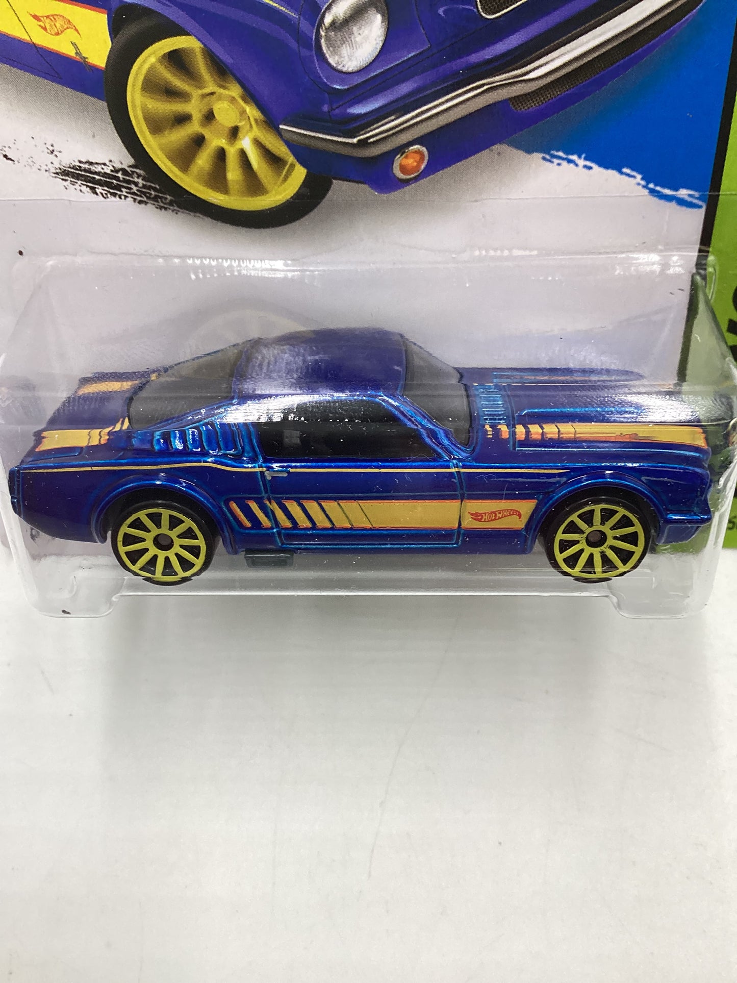 2015 Hot Wheels Workshop #242 65 Mustang 2+2 Fastback Blue 26H