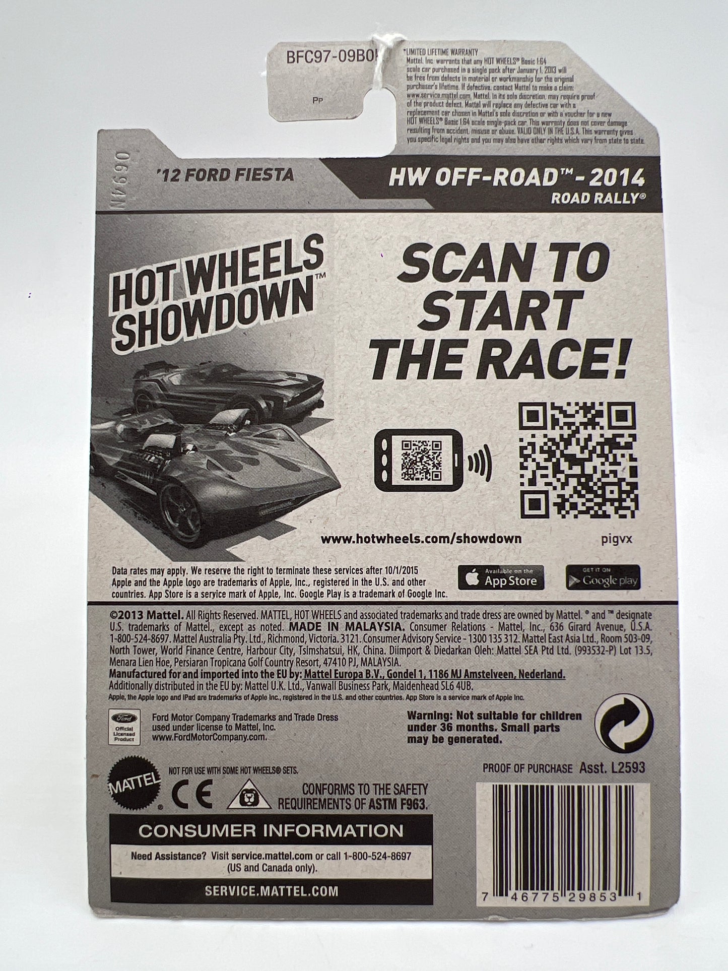 2014 Hot Wheels Treasure Hunt #106 12 Ford Fiesta White