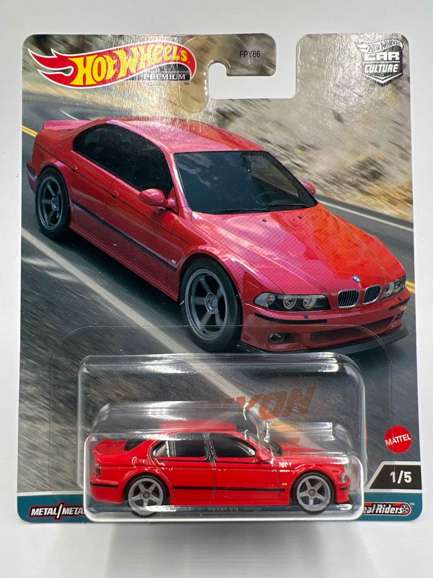 Hot Wheels Premium Canyon Warriors #1 01 BMW M5 Red Tampo Drop 257C