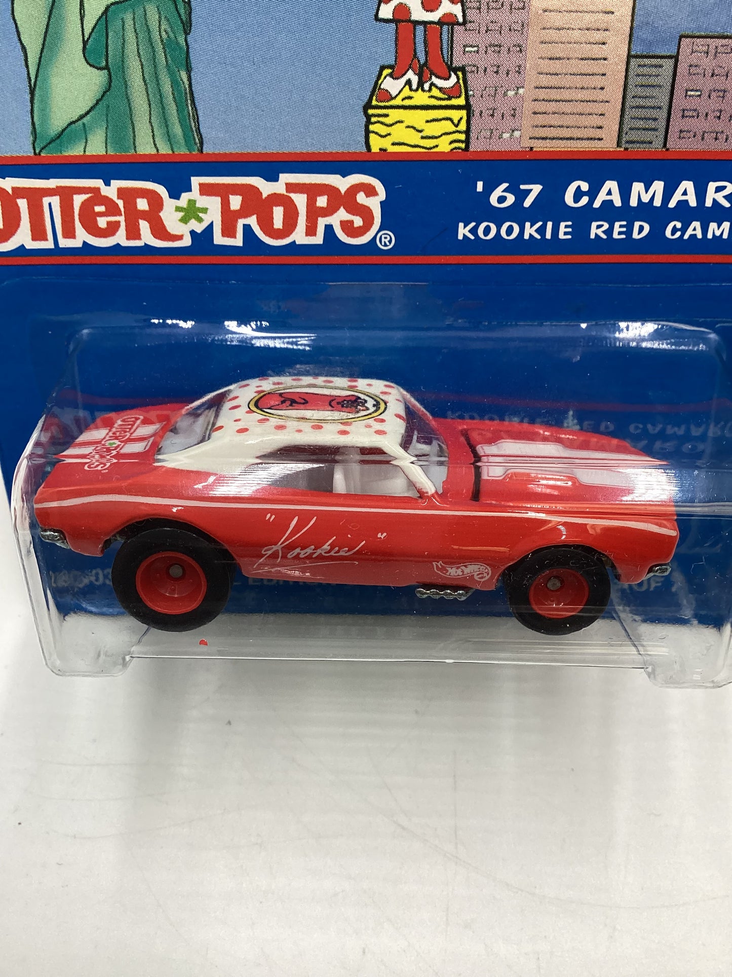 Hot Wheels Special Edition Otter Pops 67 Camaro Kookie Red W/Protector