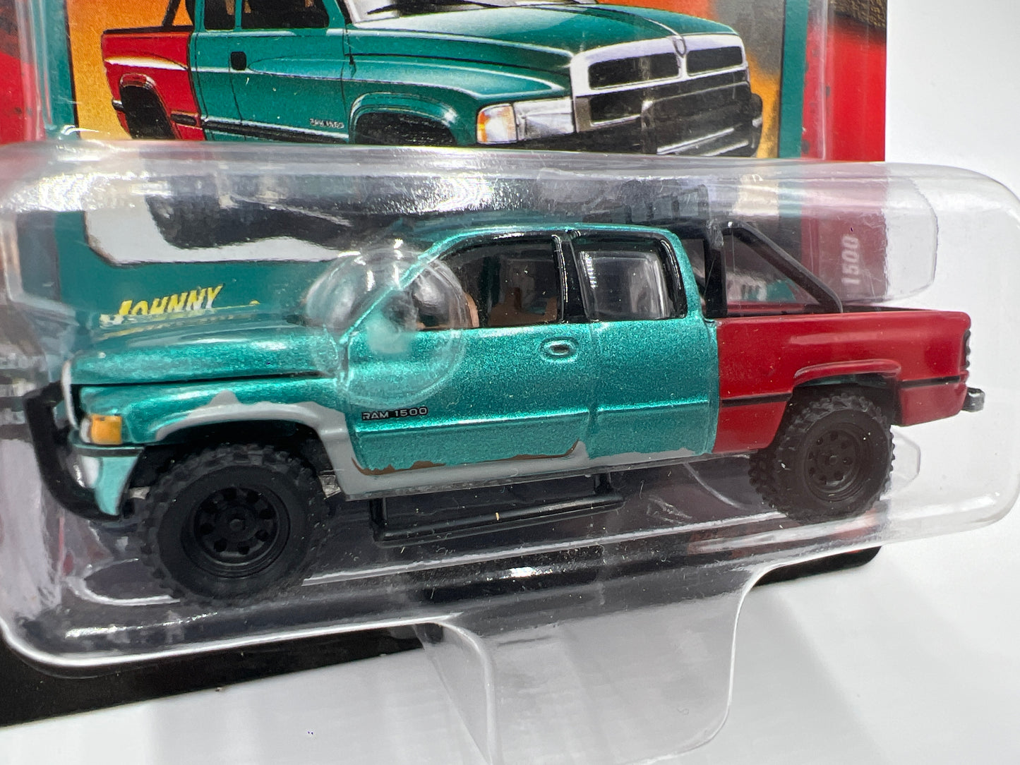 Johnny Lightning Project In Progress Release 4 Version B #4 1996 Dodge Ram 1500 Green/Red