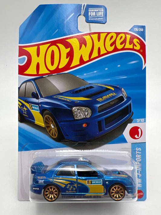 2026 Hot Wheels J Case #176 Subaru Impreza WRX Blue