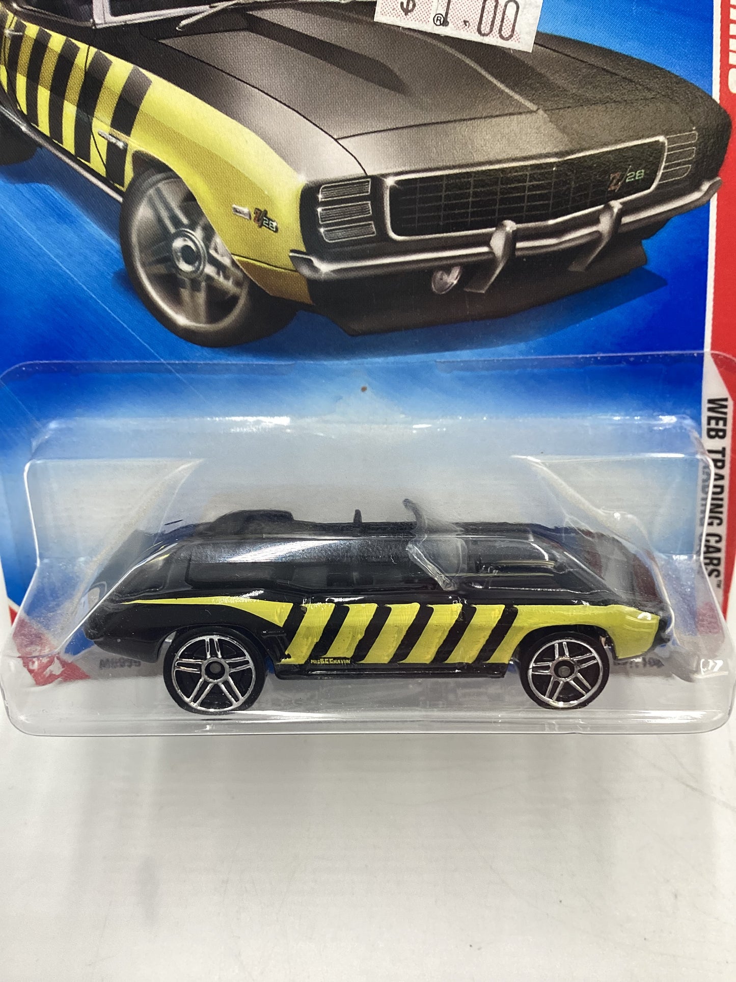 2008 Hot Wheels Web Trading Cars #97 69 Camaro Black 11D