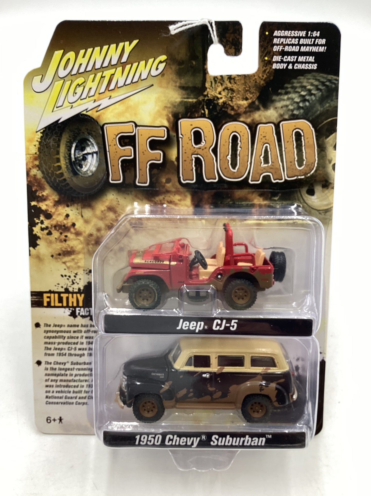 Johnny Lightning Off Road 1950 Chevy Suburban & Jeep CJ-5 230A