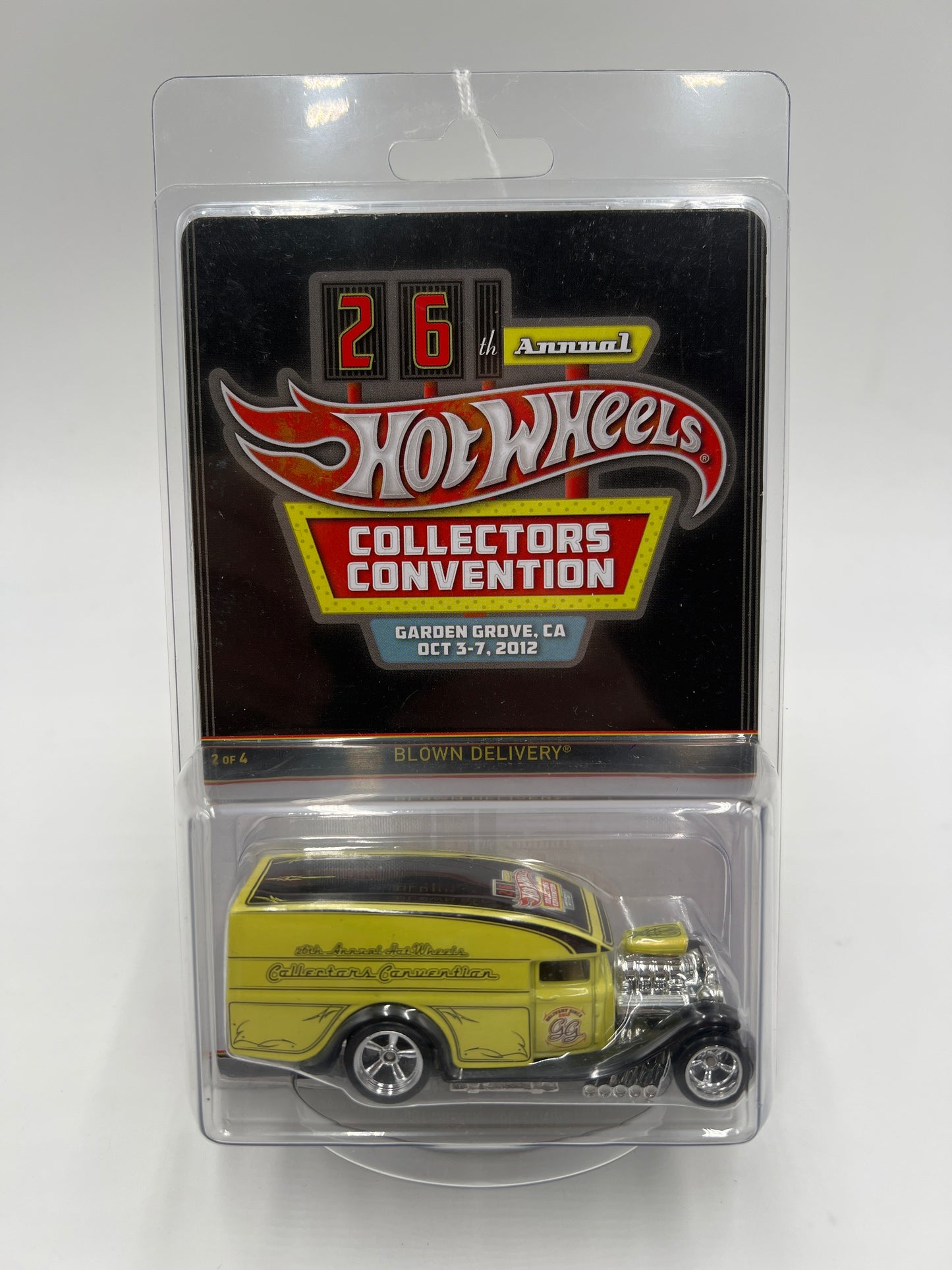 2012 Hot Wheels 26th Annual Collectors Convention #361/3000 Blown Delivery Yellow W/Protector