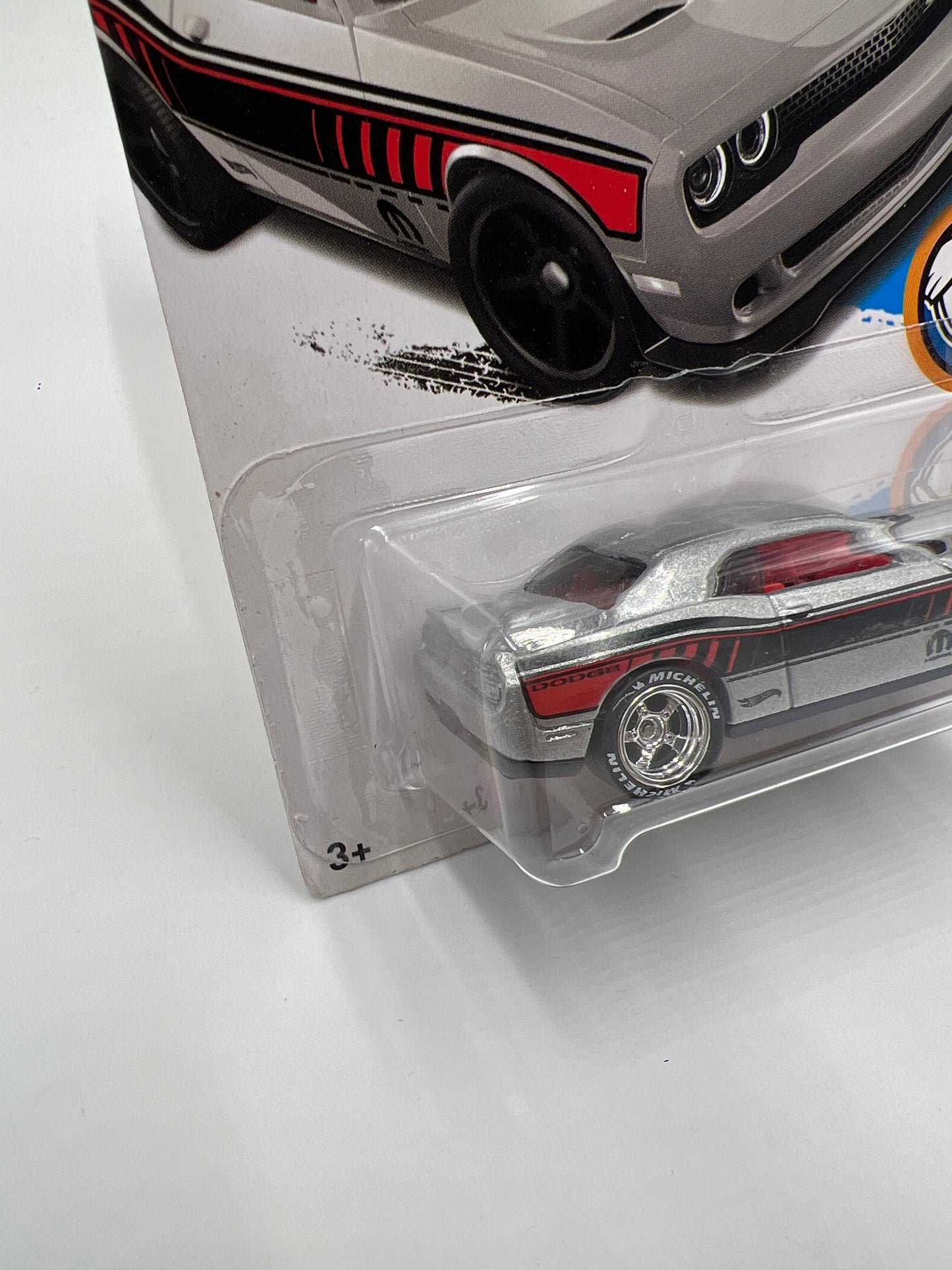 Hot Wheels 15 Dodge Challenger Silver Wheel Swap Custom On Card W/Protector SR