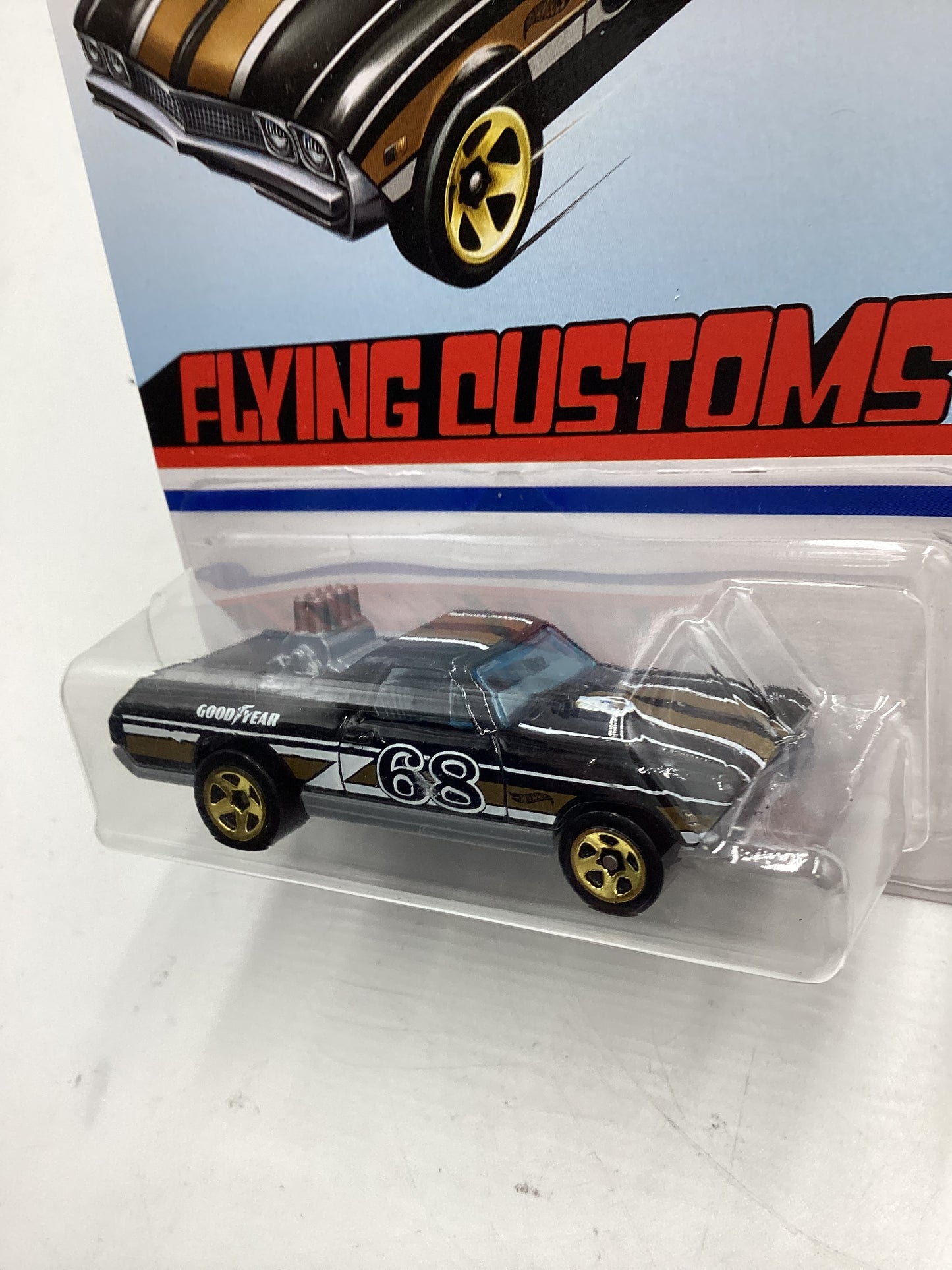 Hot Wheels Target Exclusive Flying Customs 68 El Camino Black 154G