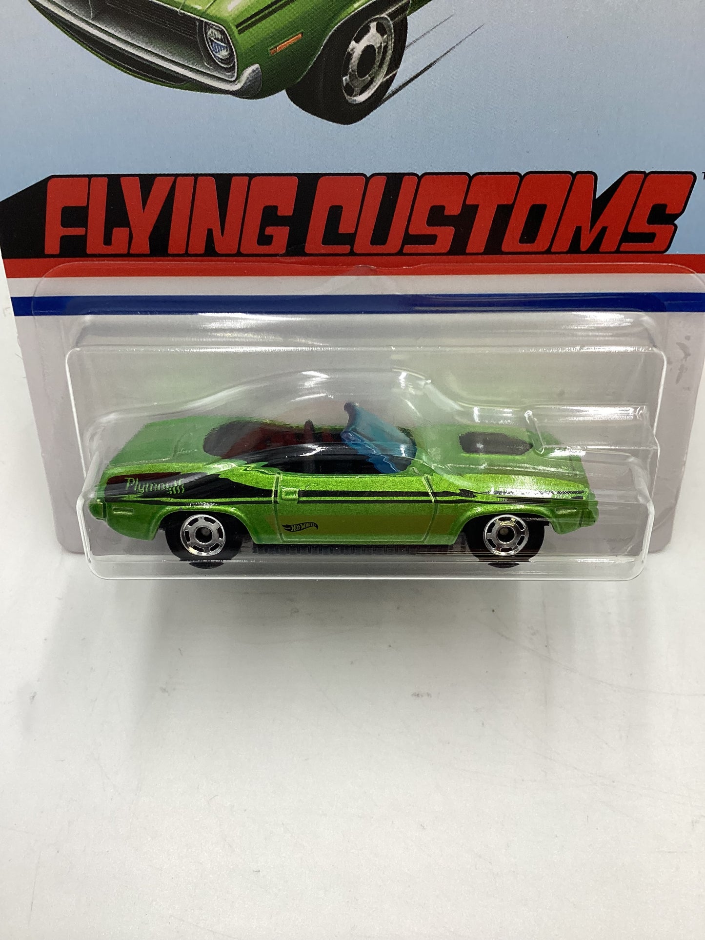 Hot Wheels Target Exclusive Flying Customs 70 Plymouth Barracuda Green 156G