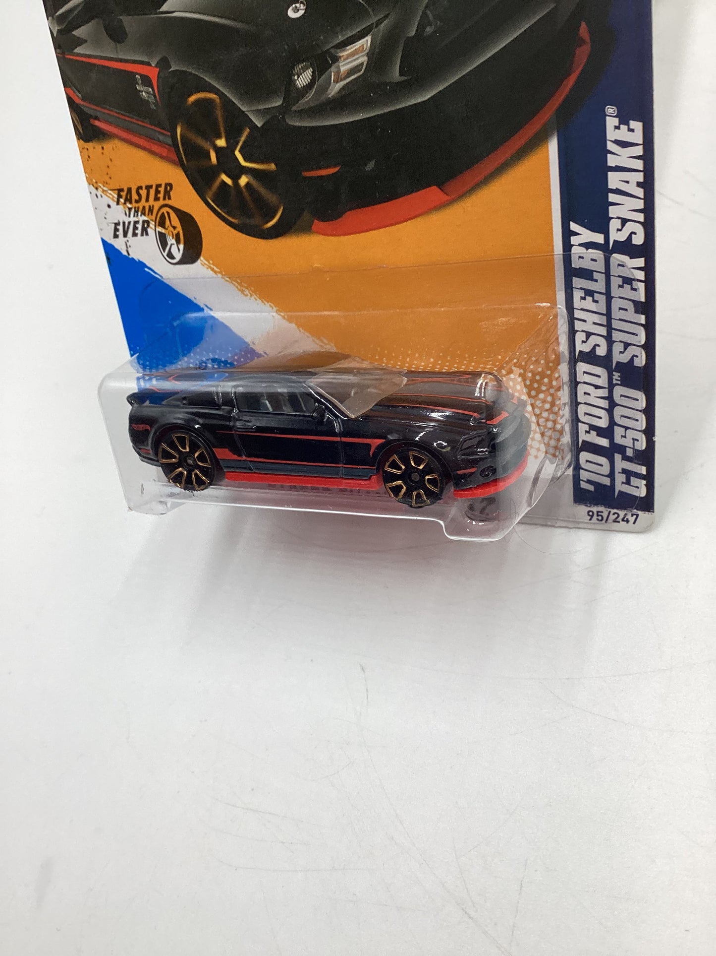 2012 Hot Wheels Faster Than Ever #95 10 Ford Shelby GT-500 Super Snake Black