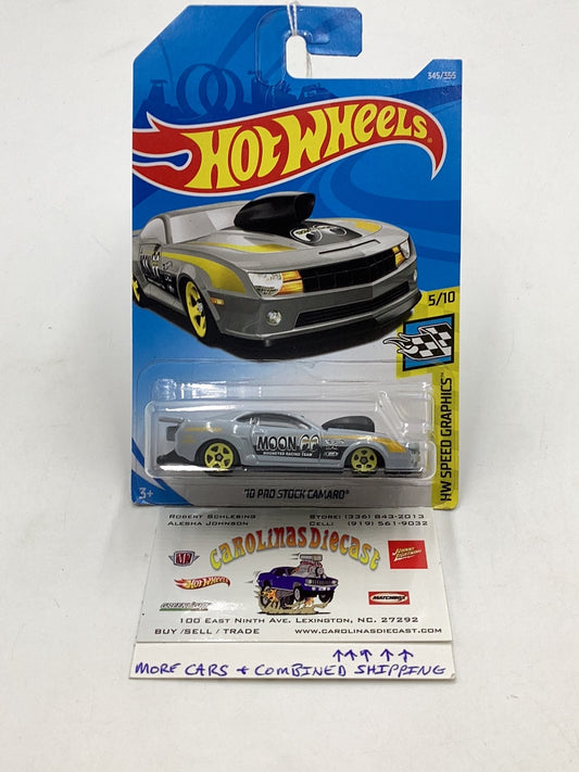 2018 Hot Wheels #345 10 Pro Stock Camaro Mooneyes 17F