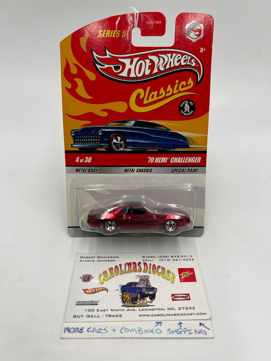 Hot Wheels Classics Series 5 #4 70 Hemi Challenger Red SR