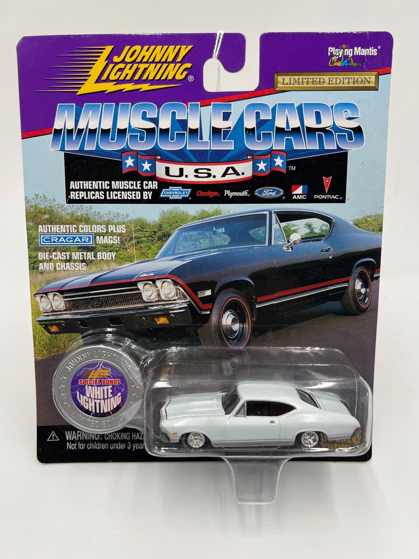 Johnny Lightning White Lightning Chase Muscle Cars U.S.A. 1968 Chevy Chevelle White