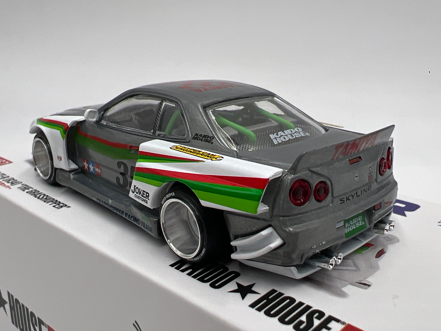 Mini GT Kaido House x Tamiya Collab #167 CHASE Nissan Skyline GT-R R34 The Grasshopper