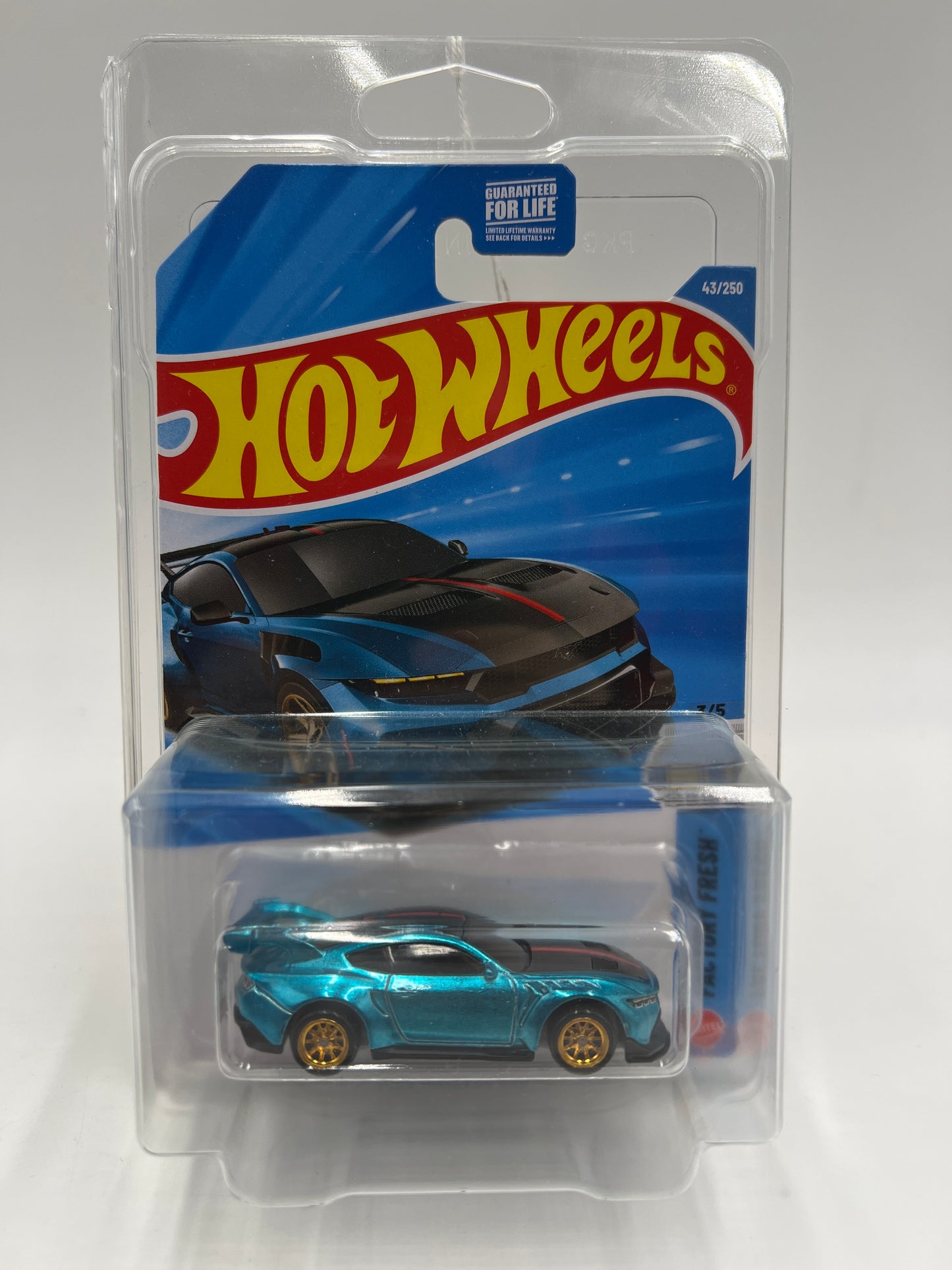 2026 Hot Wheels B Case Super Treasure Hunt #43 Ford Mustang GTD Blue W/Protector