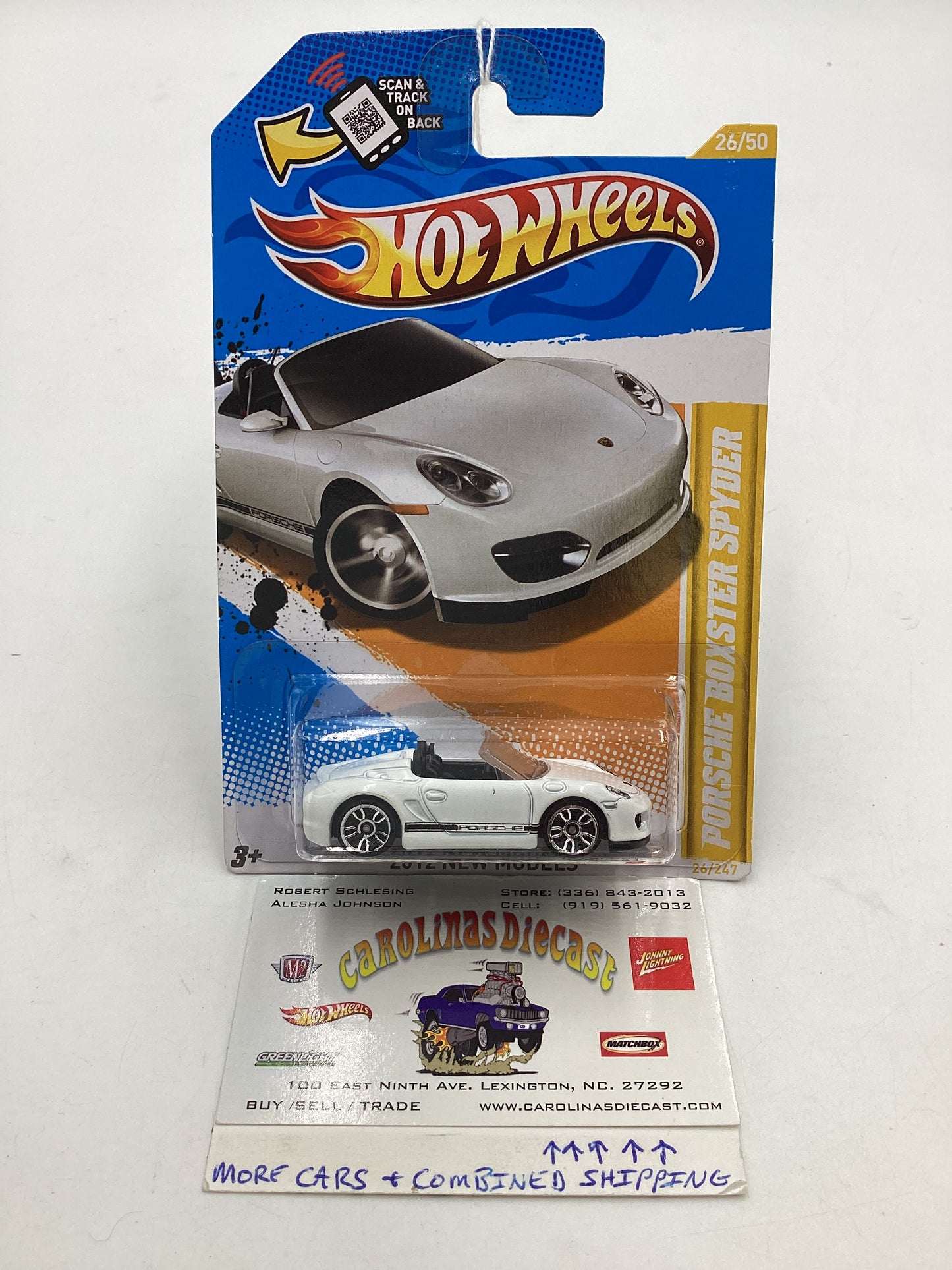 2012 Hot Wheels New Models #26 Porsche Boxster Spyder White 100F