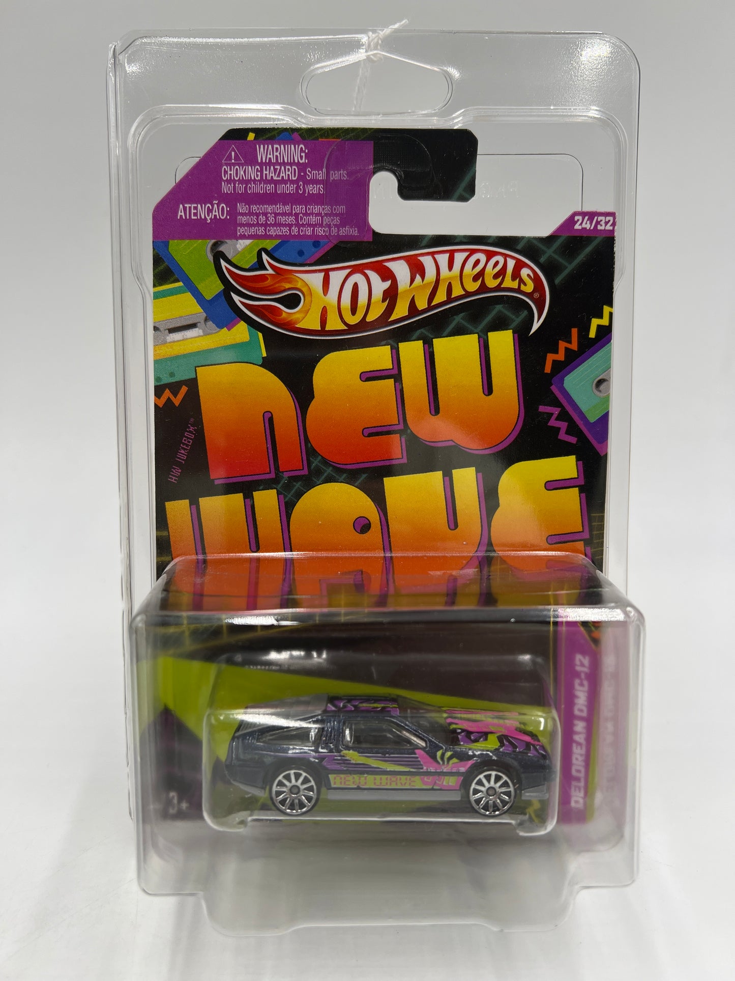 Hot Wheels Jukebox New Wave #24 DeLorean DMC-12 Black W/Protector