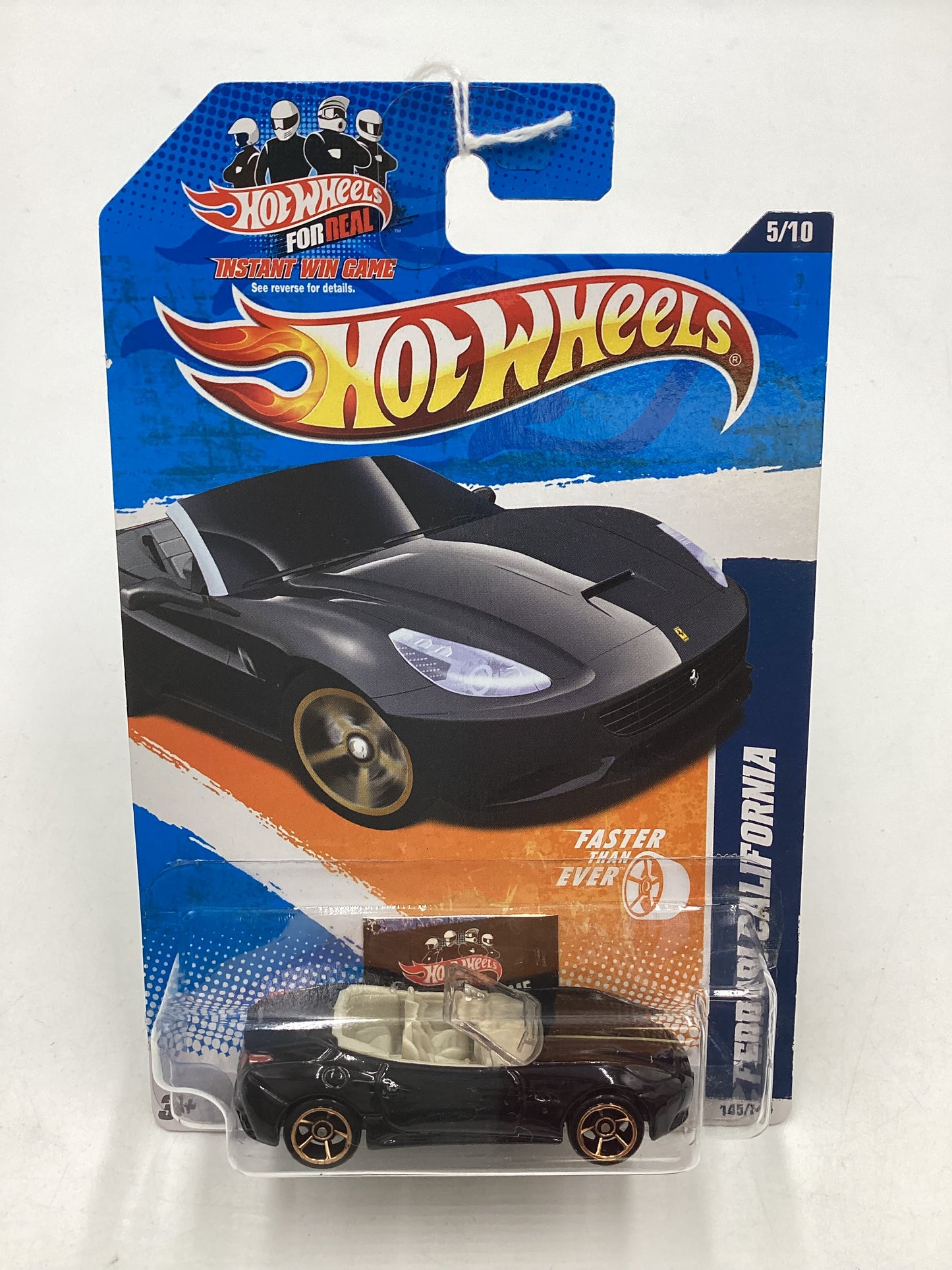 2011 Hot wheels #145 Ferrari California Black Faster than Ever SR