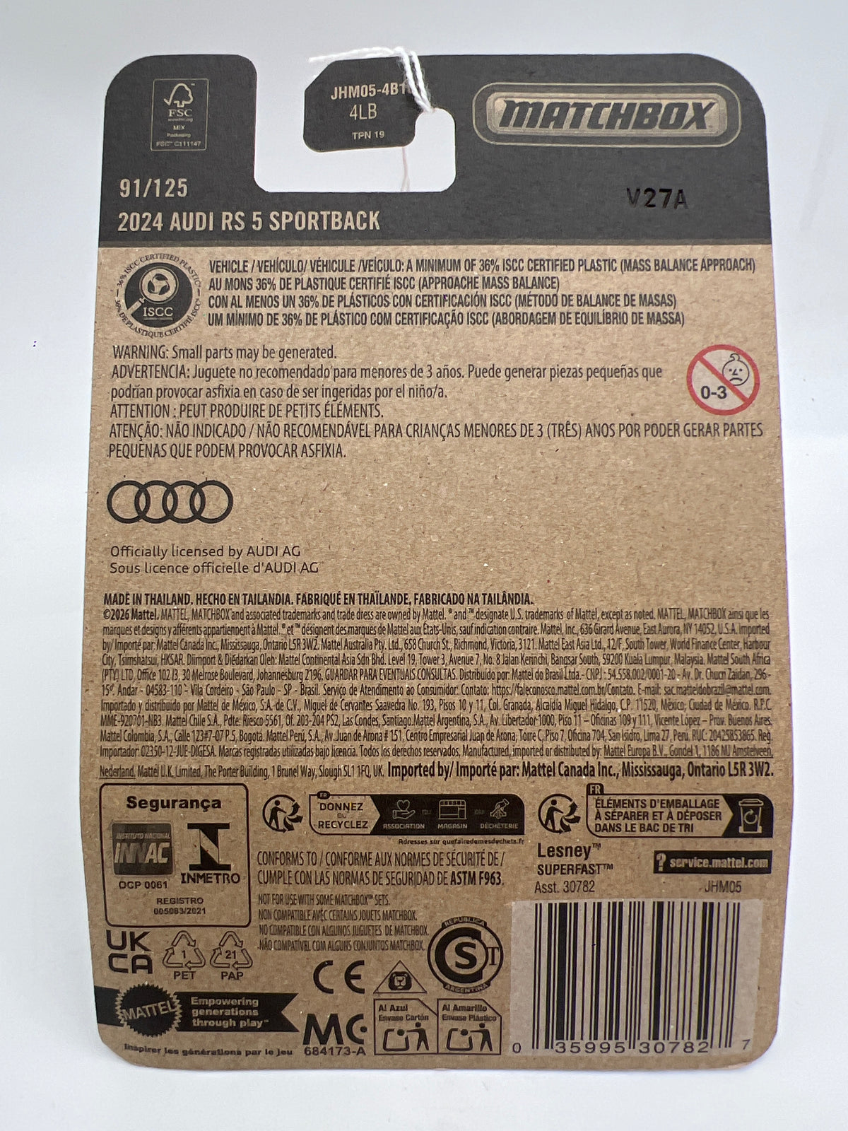 2026 Matchbox #91 2024 Audi RS 5 Sportback Green 217F