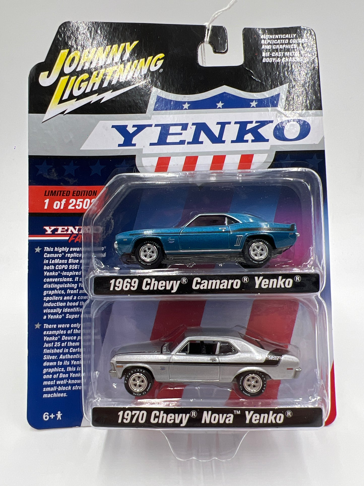 Johnny Lightning Yenko Release 1 1969 Chevy Camaro Yenko & 1970 Chevy Nova Yenko 2 Pack