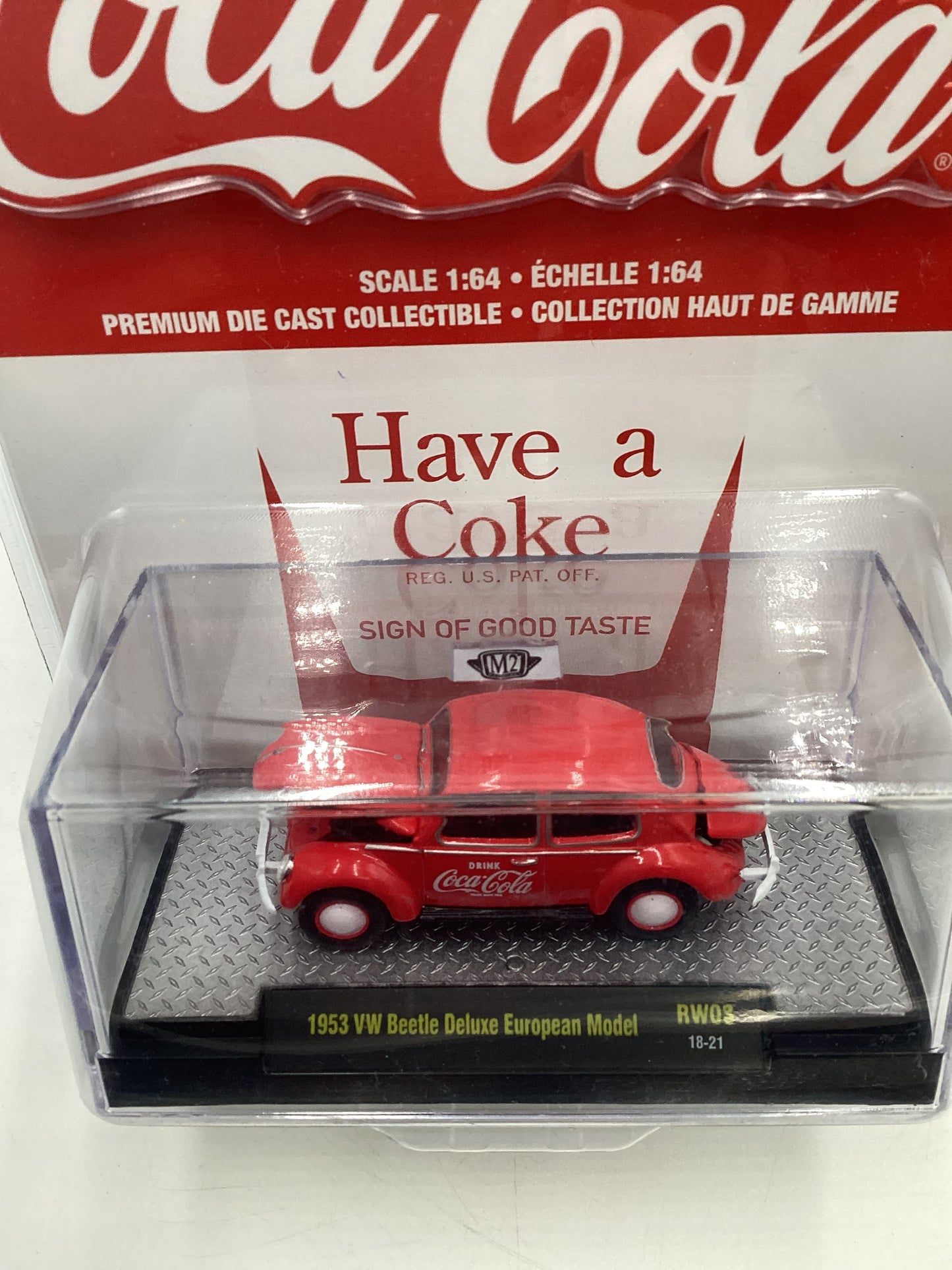 M2 Machines Coca Cola 1953 VW Beetle Deluxe European Model Red RW03 200C