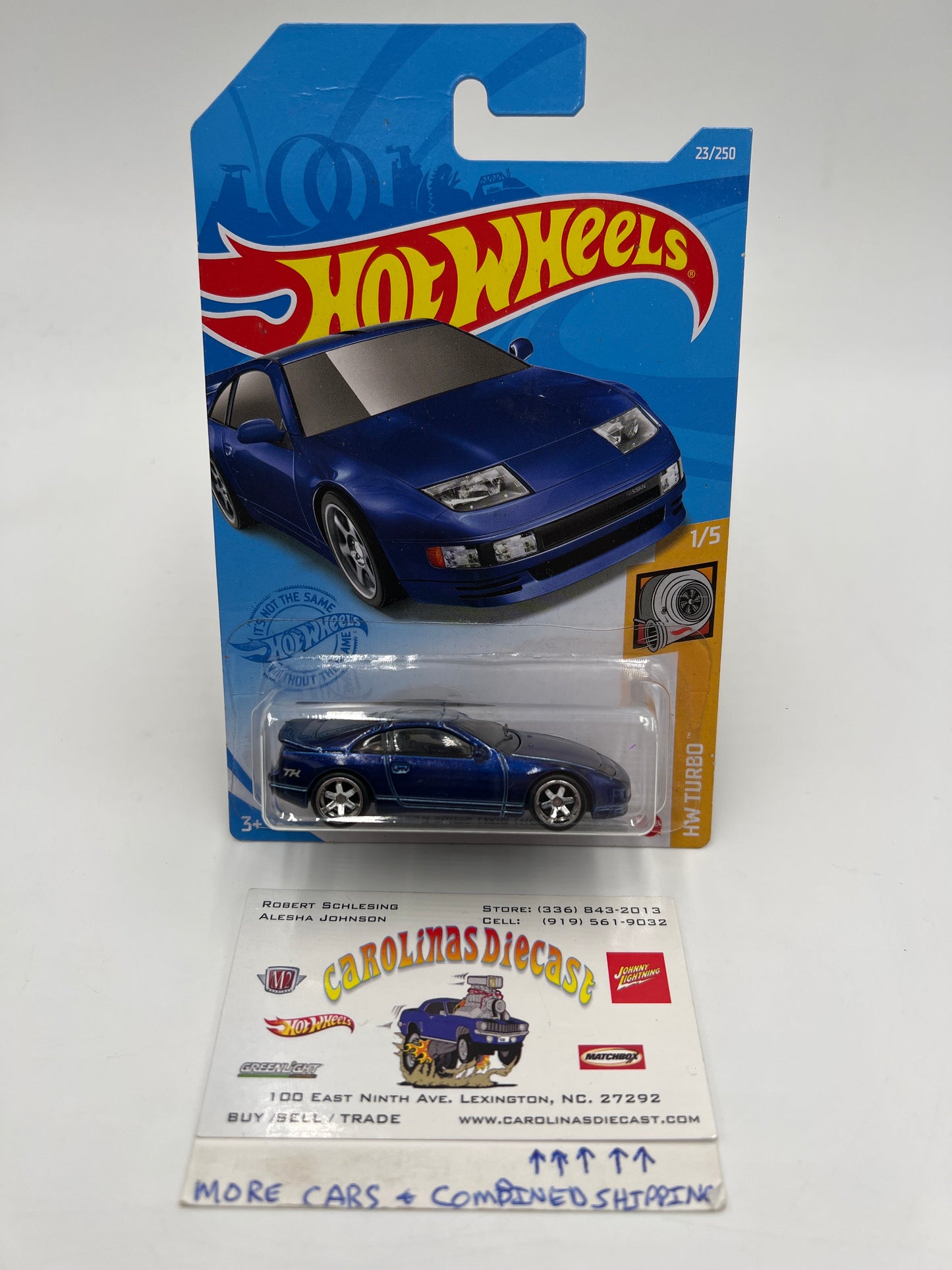 2021 Hot Wheels Super Treasure Hunt #23 Nissan 300ZX Twin Turbo Blue W/Protector