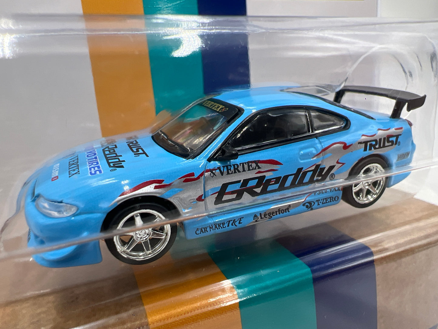 Tarmac Works Mijo Exclusives Nissan Silvia S15 Vertex GReddy Blue