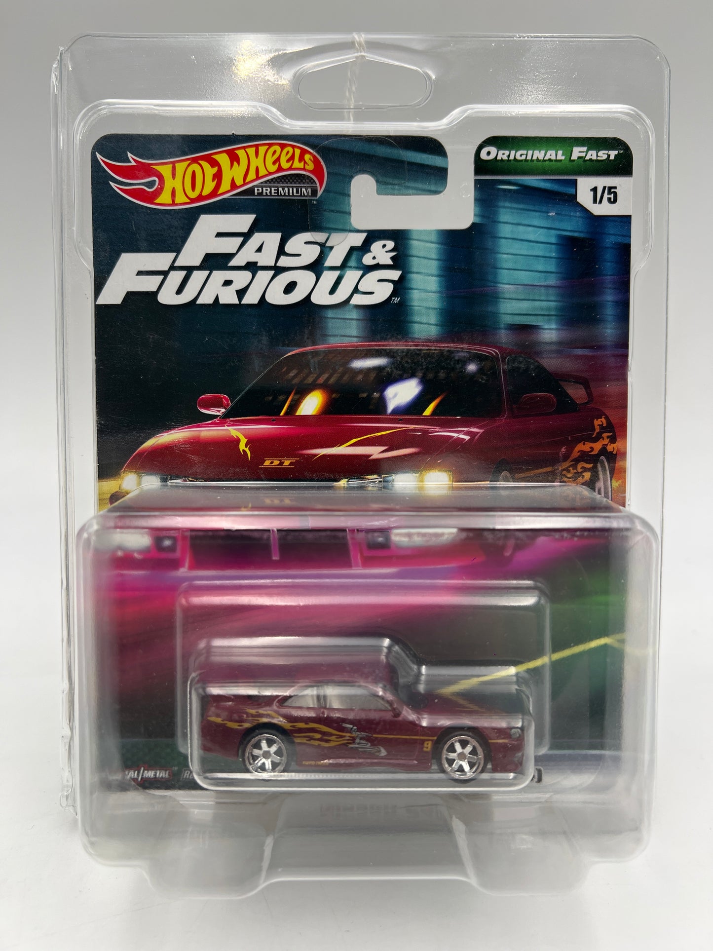 Hot Wheels Premium Fast & Furious Original Fast #1 Nissan 240SX S14 W/Protector