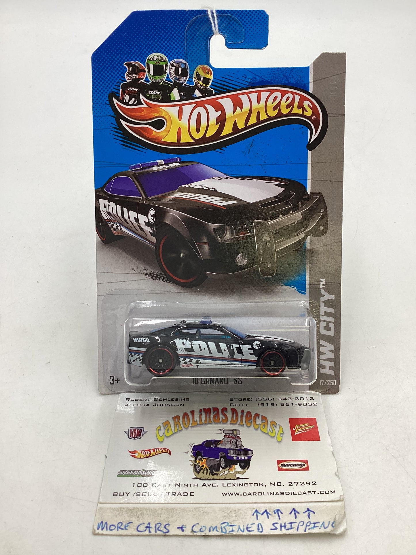 2013 HOT WHEELS TREASURE HUNT #17 Camaro SS Police Black 275D See last Pic