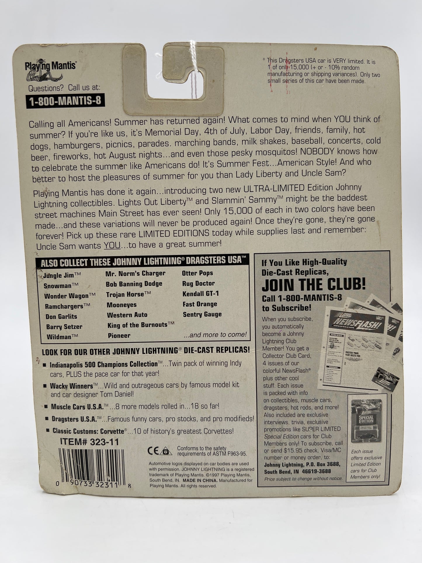 Johnny Lightning Dragsters USA #8340 Slammin Sammy Gold 186C