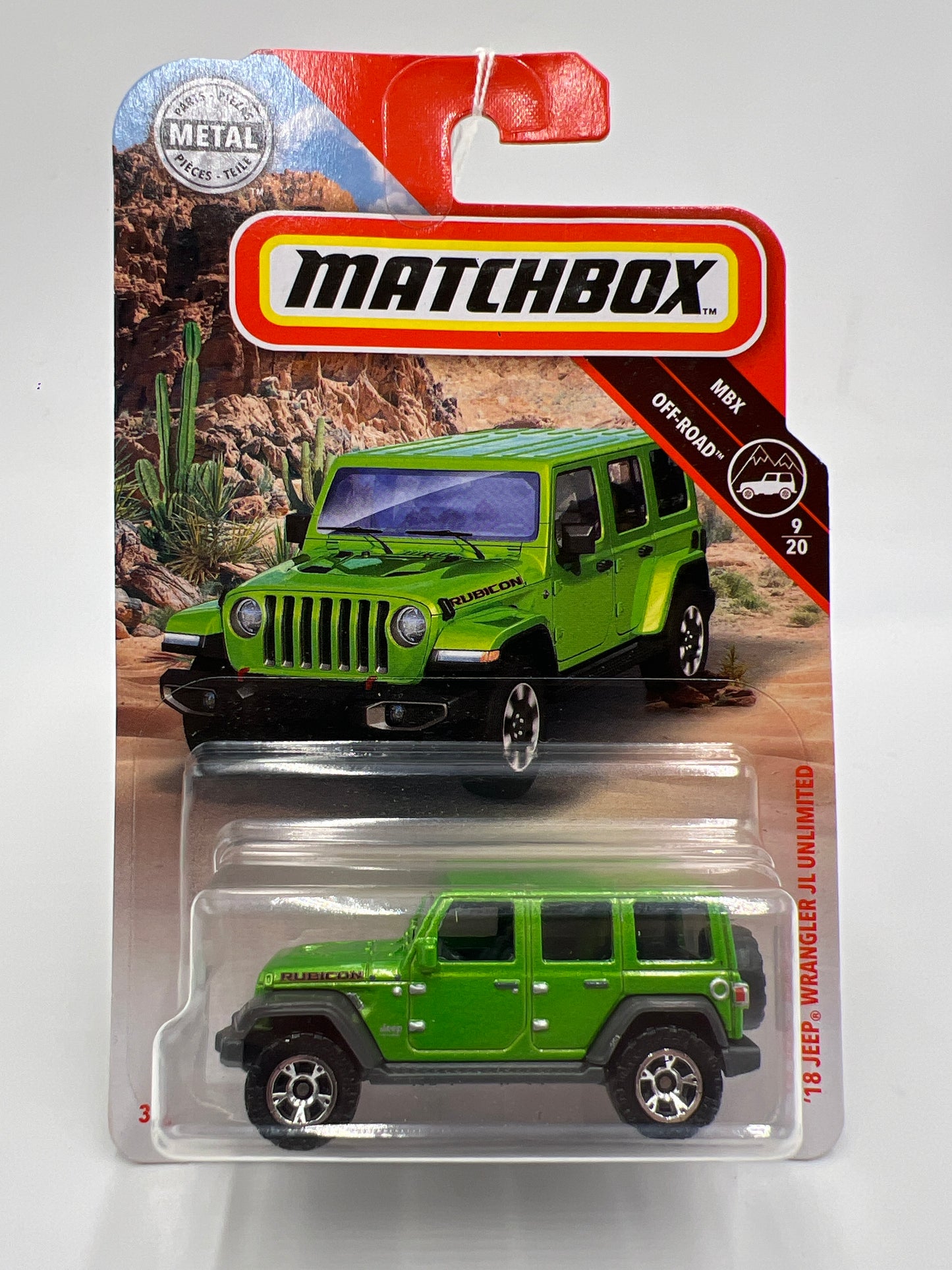 Matchbox MBX Off-Road #62 18 Jeep Wrangler JL Unlimited Green SR