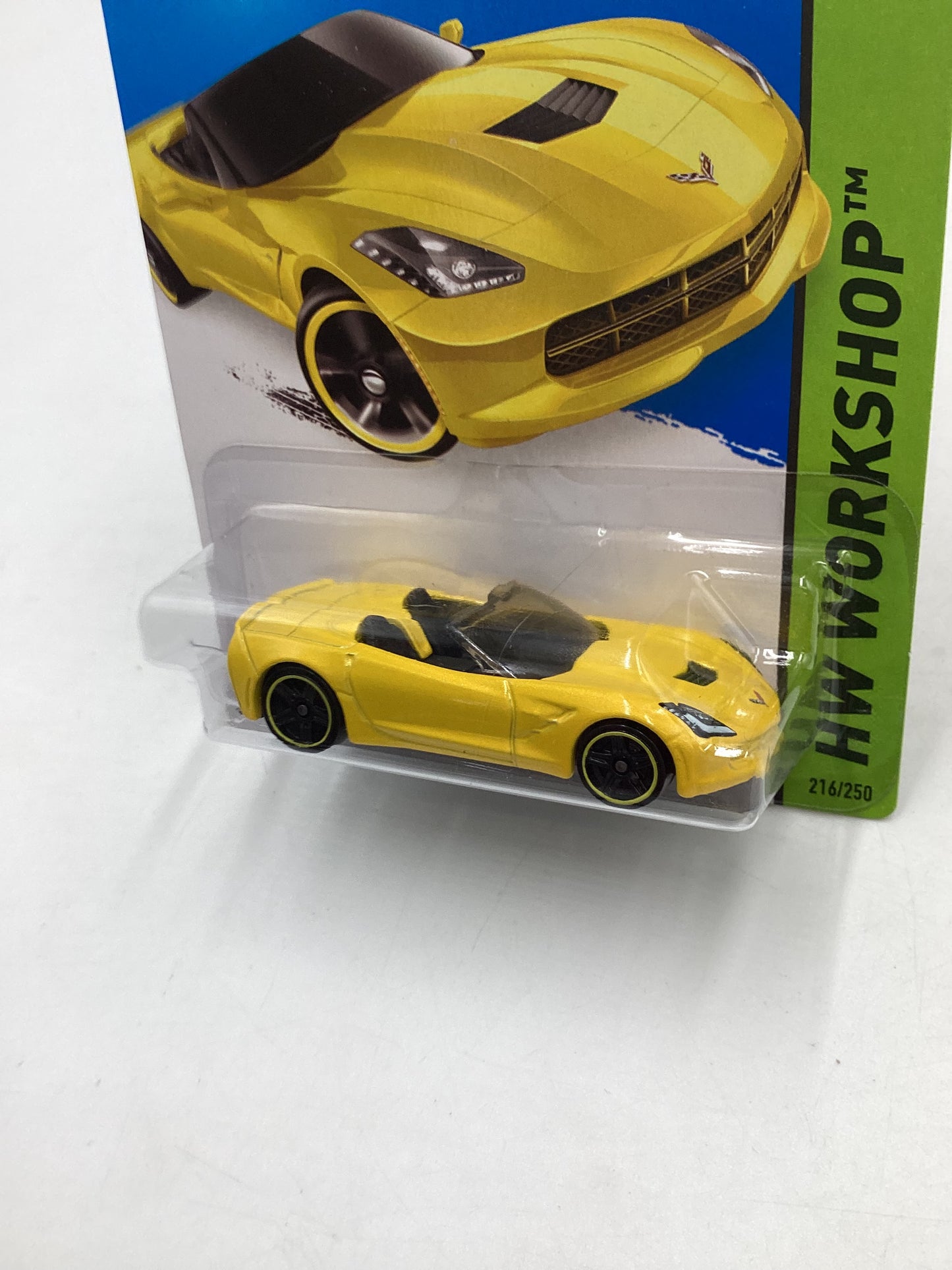 2015 Hot Wheels Workshop #216 14 Corvette Stingray Yellow 4B