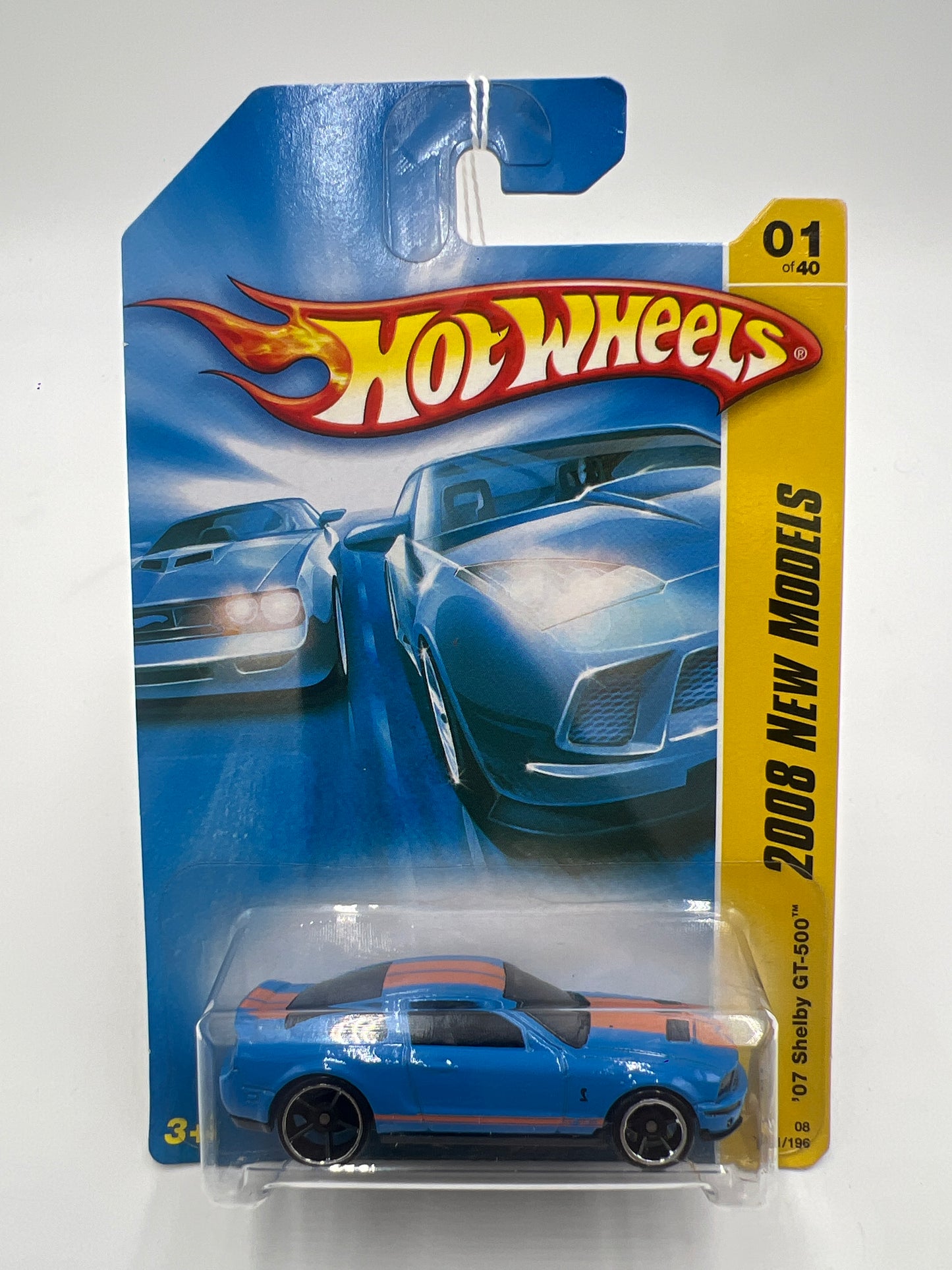 2008 Hot Wheels New Models #001 07 Shelby GT-500 Blue 35F