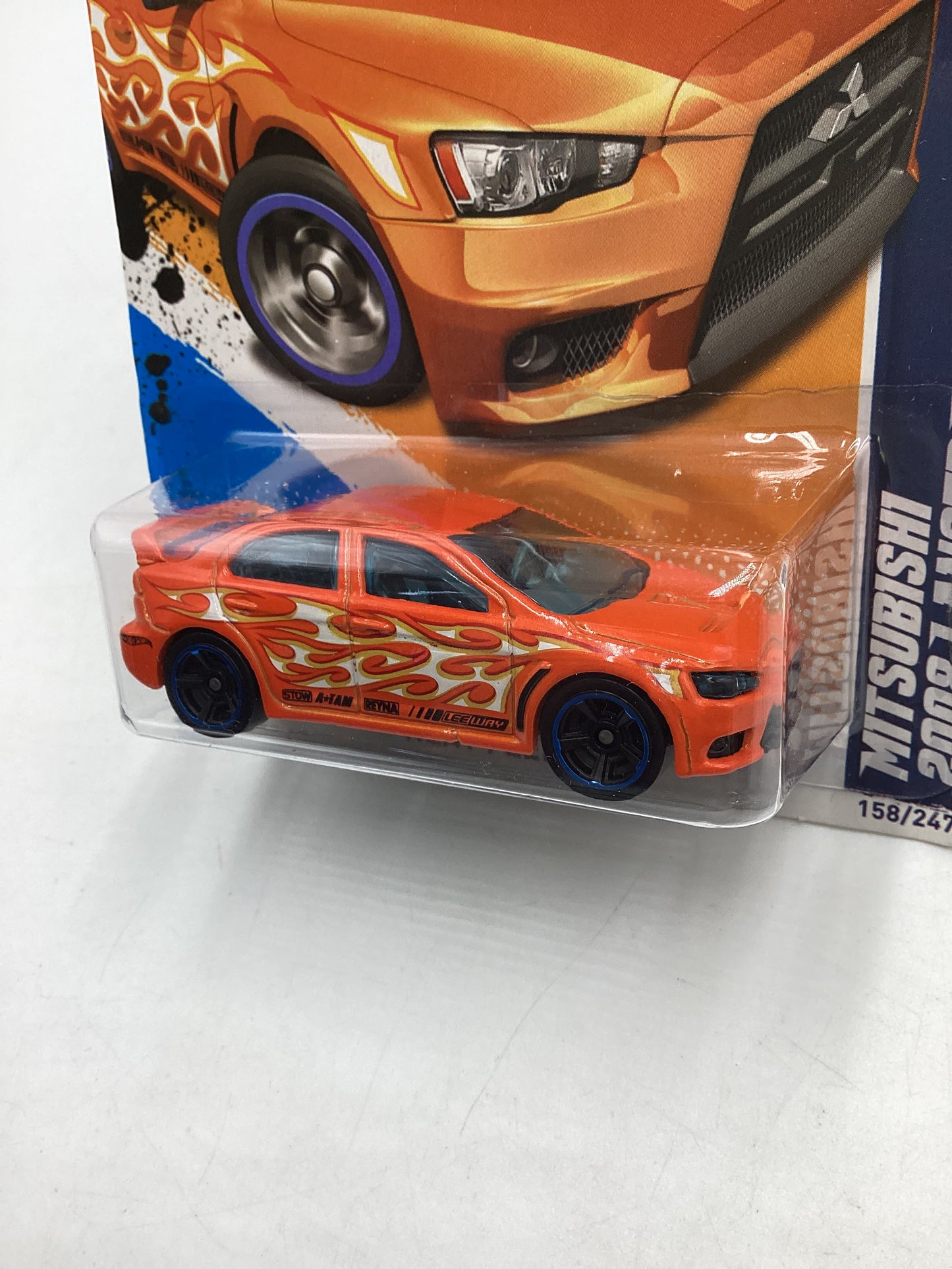 2012 Hot Wheels #158 Orange Mitsubishi 2008 Lancer Evolution 92D