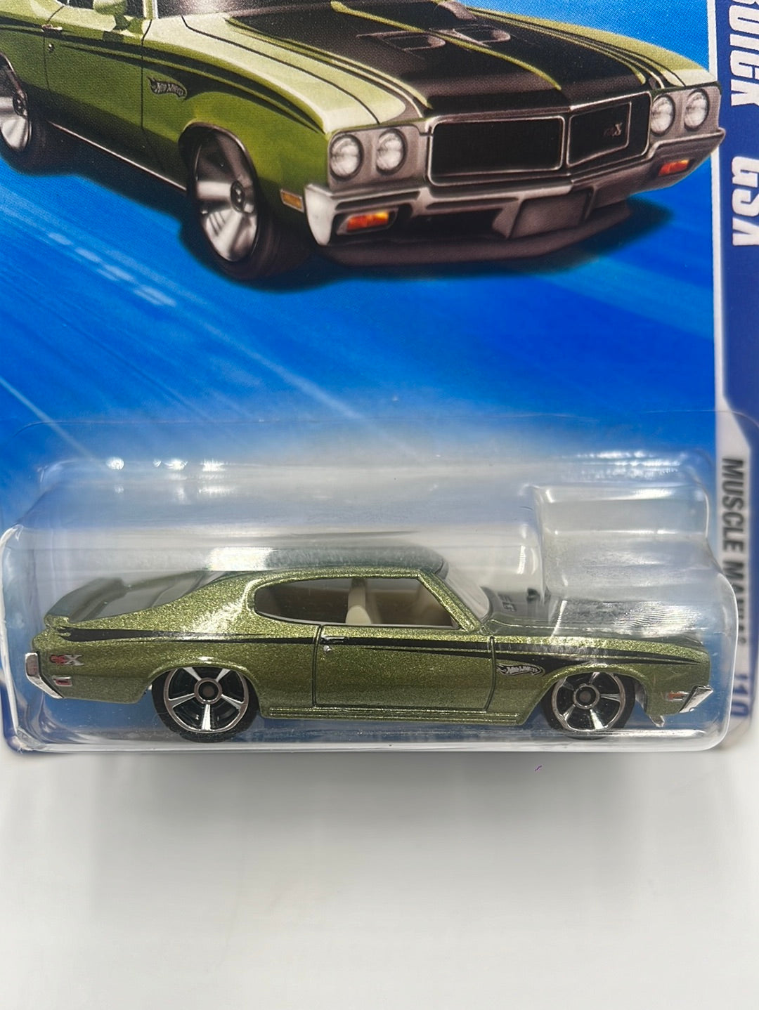 2010 Hot Wheels Muscle Mania ‘70 Buick GSX Green 83/240 57B