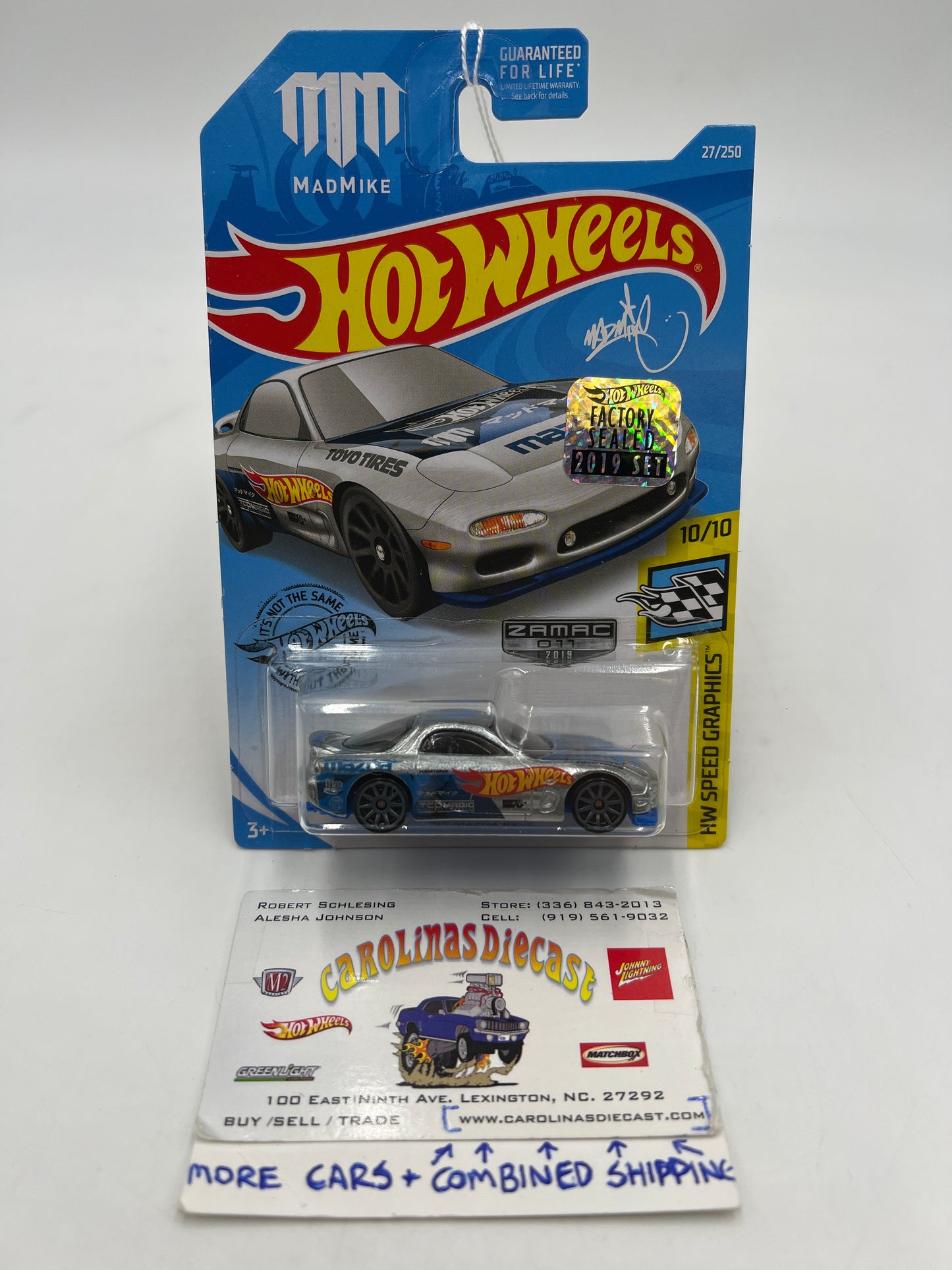 2019 Hot Wheels Factory Sealed Zamac 011 #27 95 Mazda RX-7 148D