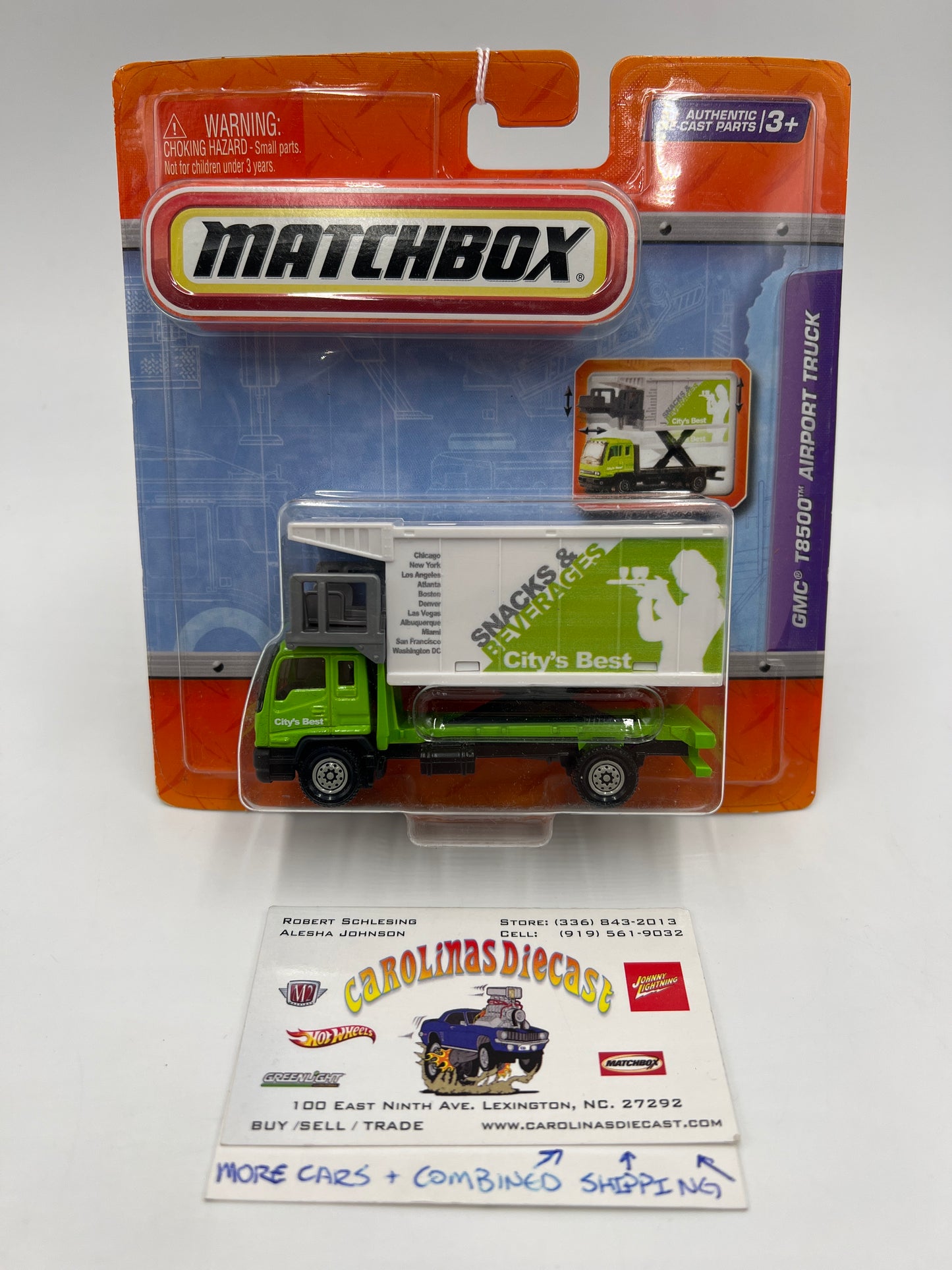 Matchbox Real Working Rigs GMC T8500 Airport Truck Green 169A